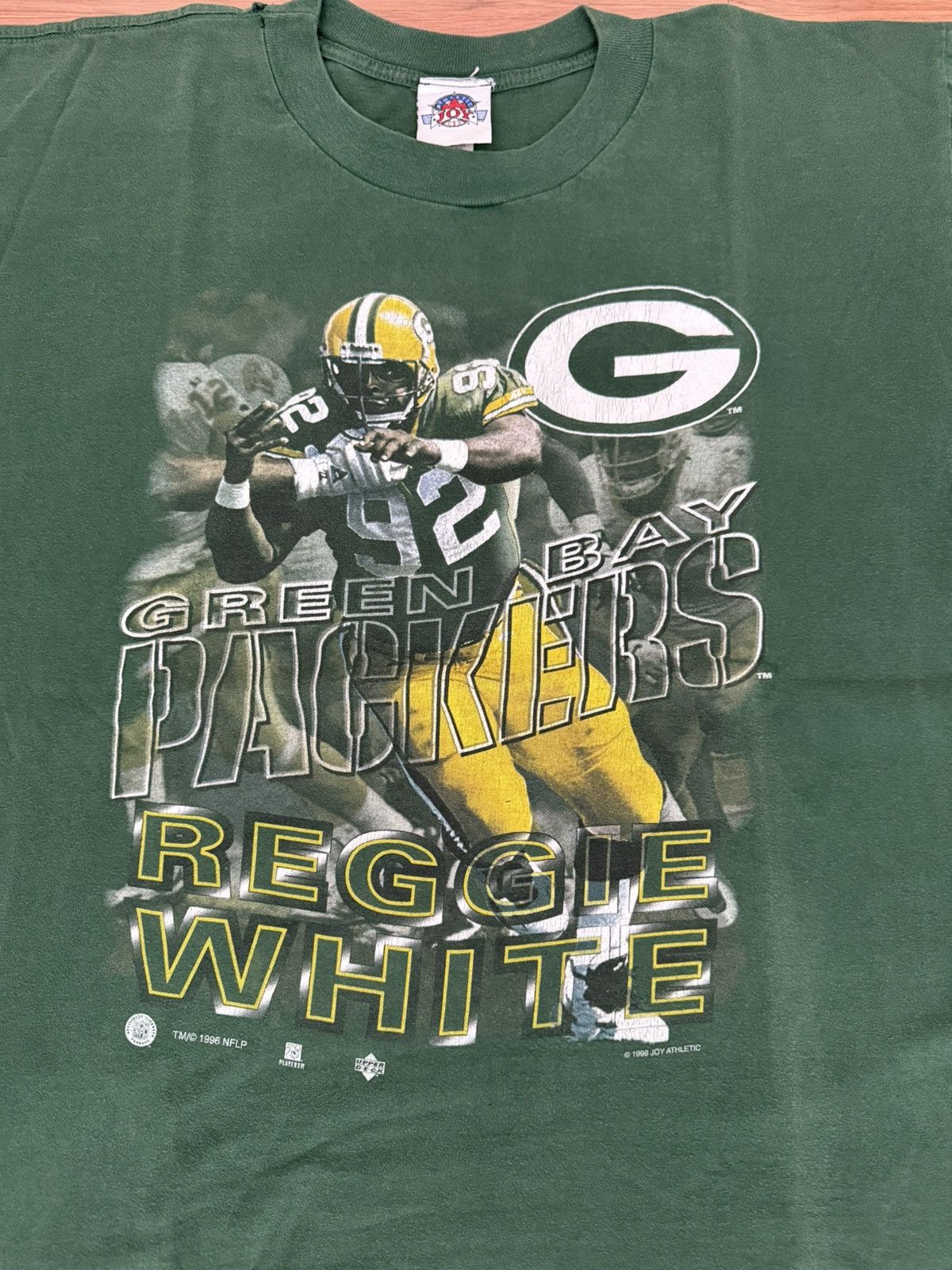 Vintage 1996 green bay packers reggie white vintage tshirt tee Size US XL / EU 56 / 4 - 2 Thumbnail