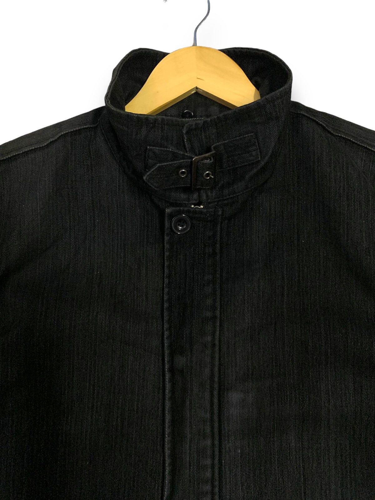 Kansai Yamamoto Kansai Yamamoto Buckle Collar Bondage Faded Denim Jacket Size US L / EU 52-54 / 3 - 5 Thumbnail