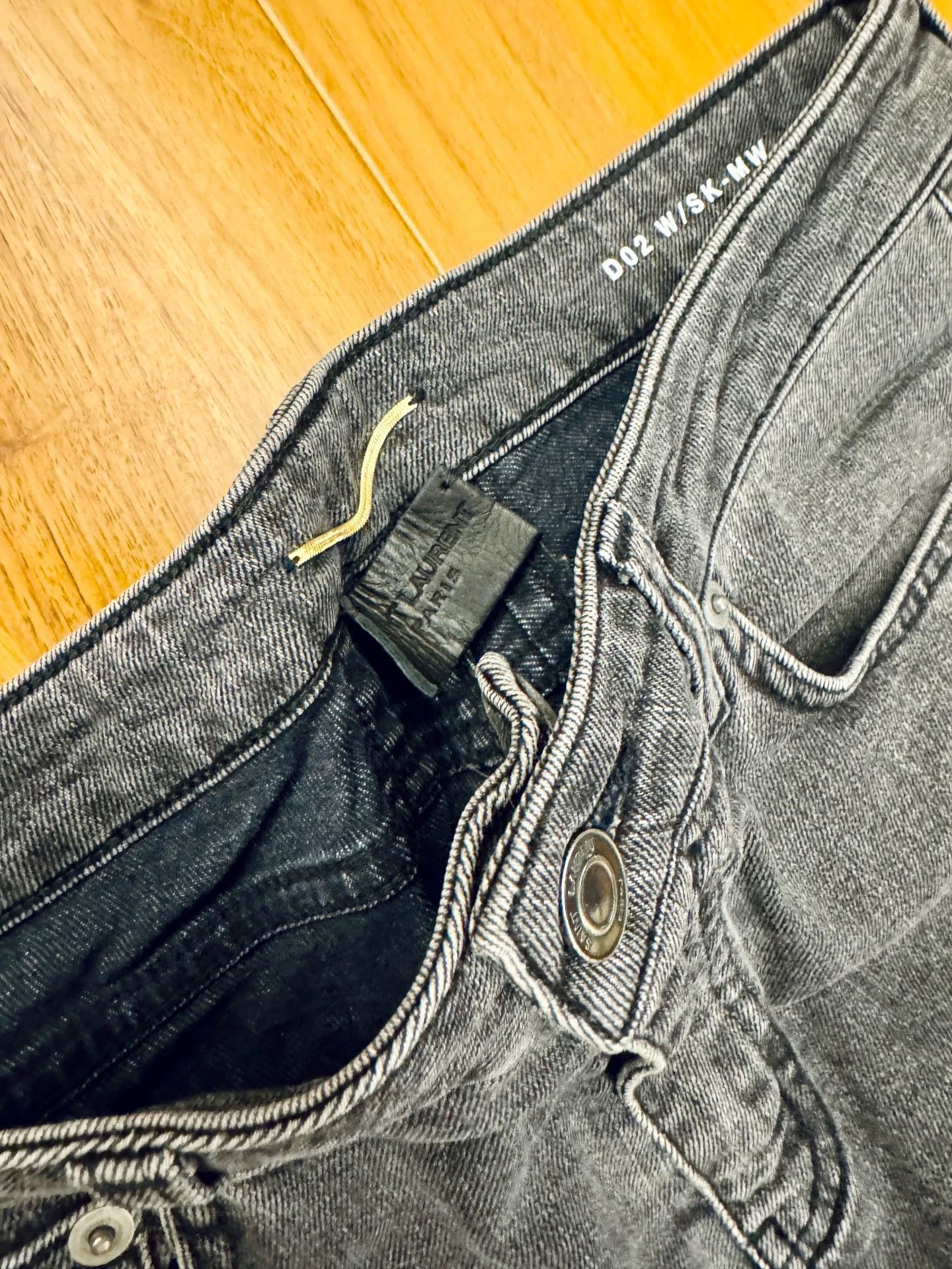 Saint Laurent Paris SLP Hedi Era Gray Wash Ankle Zip Jeans 30 Size US 30 / EU 46 - 2 Thumbnail