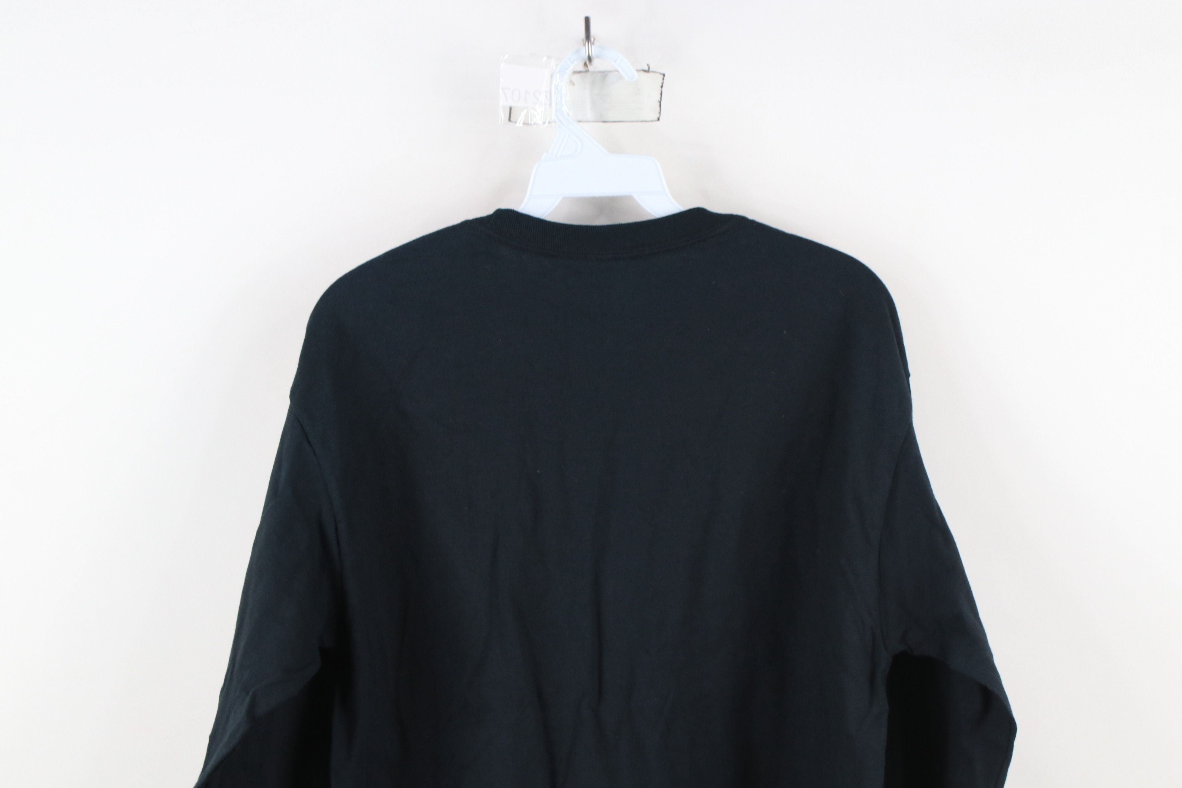 Vintage Vintage 90s Streetwear Long Sleeve T-Shirt Black Cotton Size US M / EU 48-50 / 2 - 8 Thumbnail