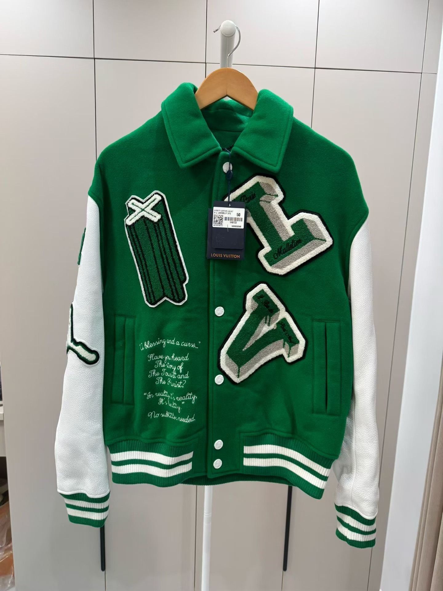 Louis Vuitton Louis Vuitton Leather Sleeve Baseball Jacket Size US M / EU 48-50 / 2 - 1 Thumbnail