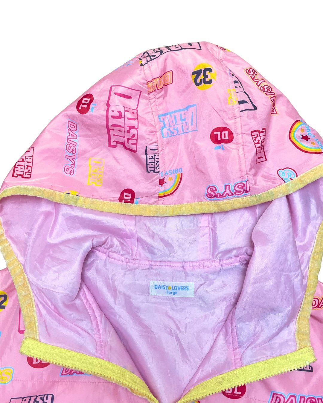Japanese Brand Daisy Lovers All-Over Print Hooded Windbreaker Size L / US 10 / IT 46 - 4 Thumbnail