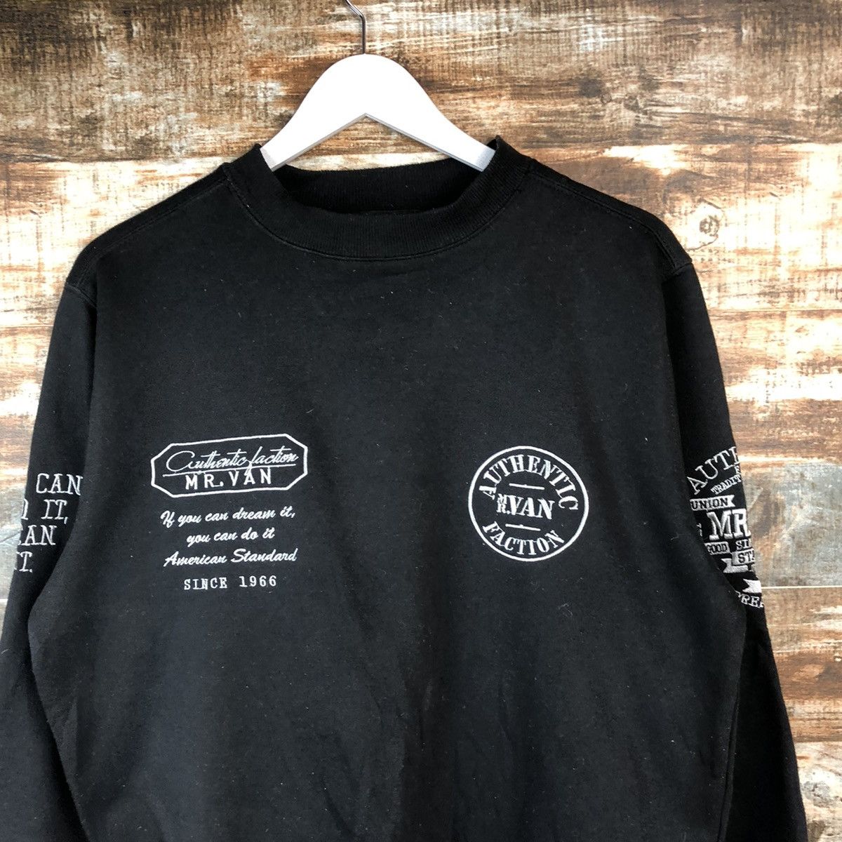 Japanese Brand × Van Mr Van vintage Black Sweatshirt #A2033 Size US M / EU 48-50 / 2 - 5 Thumbnail