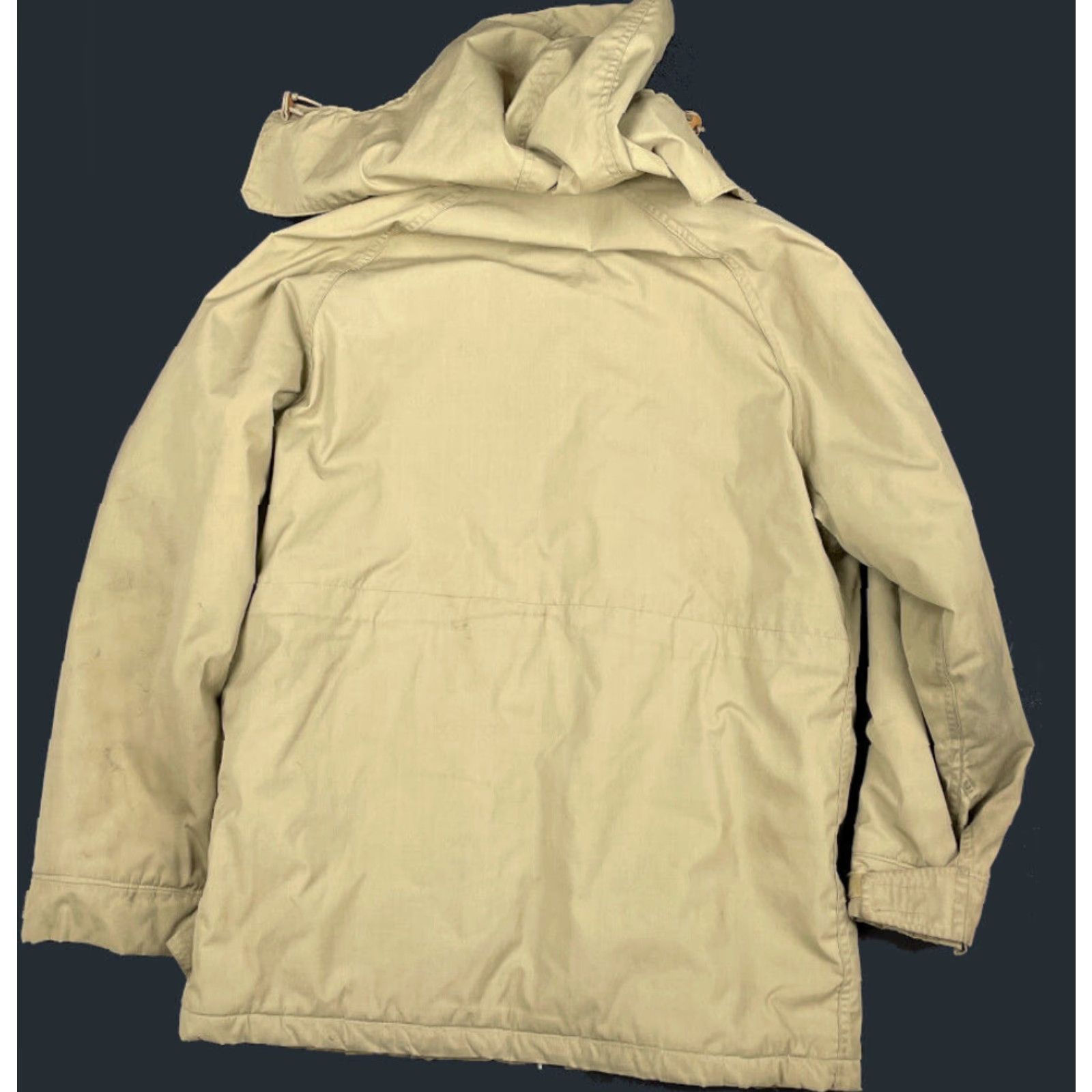 Vintage VTG Woolrich Men's L Beige Parka Field Jacket Lined Removable Hood USA Made Size US L / EU 52-54 / 3 - 2 Thumbnail