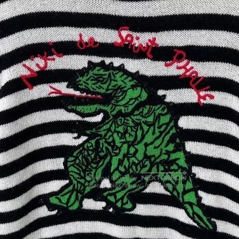 Dior Dior Striped embroidered little dinosaur sweater Size XS / US 0-2 / IT 36-38 - 3 Thumbnail