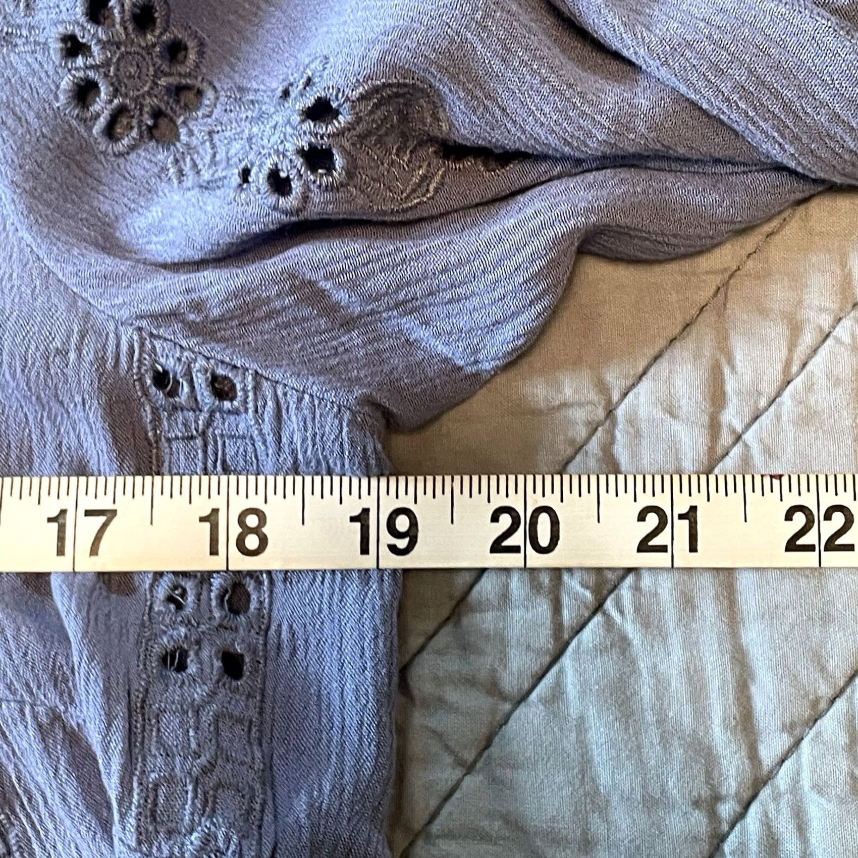 Vintage Altar'd State Blouse Shirt Women Small Blue Eyelet Lace Puff Sleeve Boho Hippie Floral Peasant Vintage: No Size S / US 4 / IT 40 - 7 Thumbnail