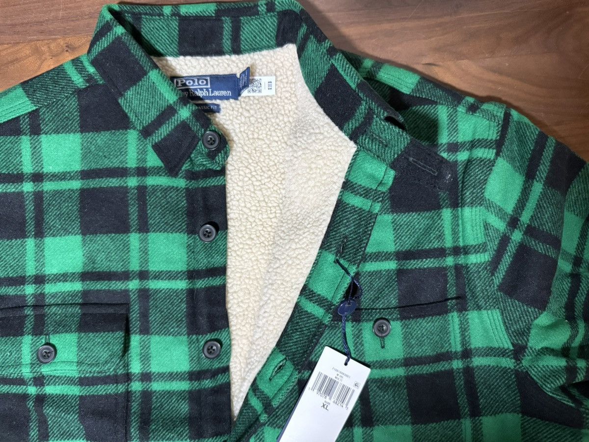 Polo Ralph Lauren Polo Ralph Lauren Fleece-Lined Green Plaid Shirt Jacket XL Size US XL / EU 56 / 4 - 10 Thumbnail