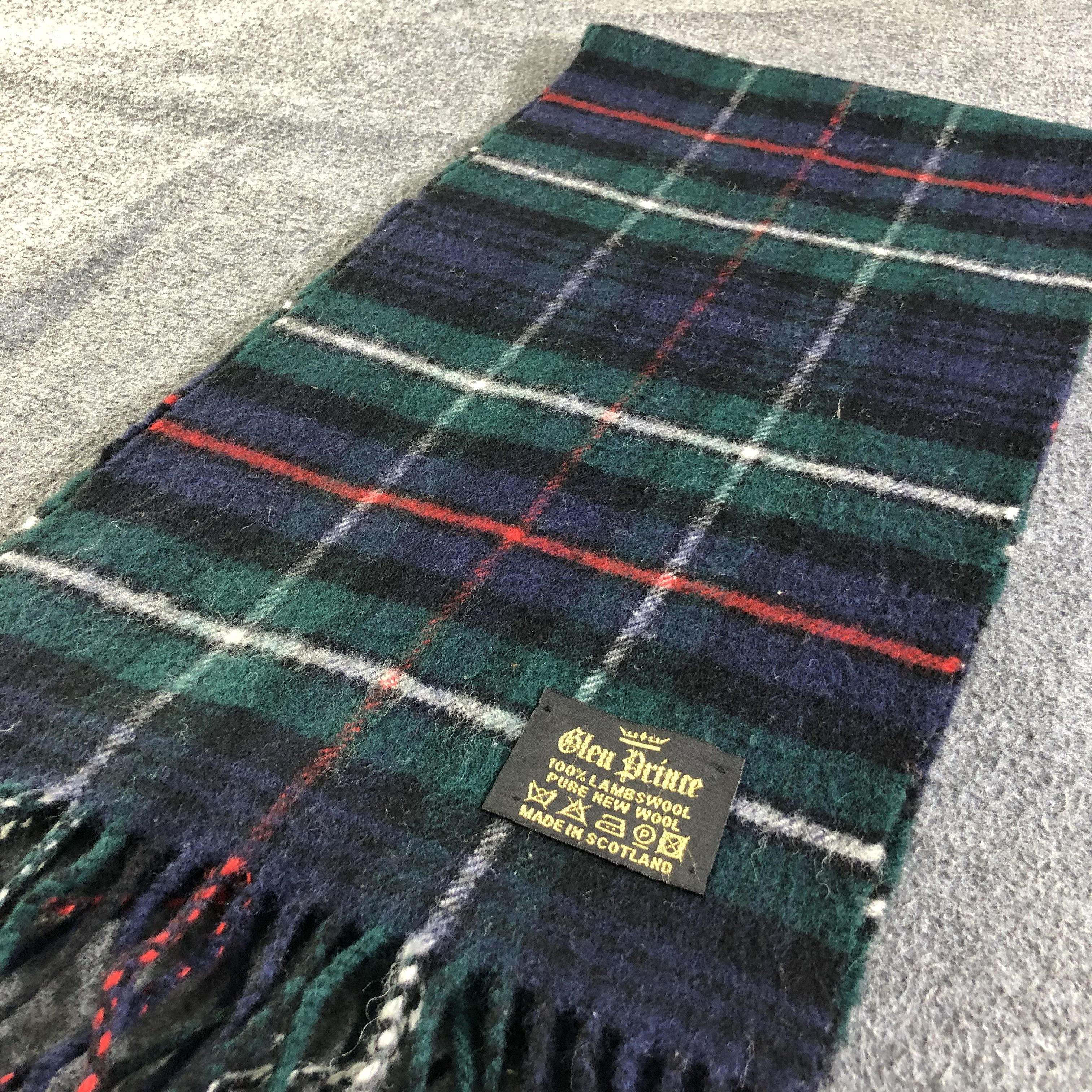 Vintage Glen Prince Tartan Wool Scarf Muffler V1921 Size ONE SIZE - 3 Thumbnail
