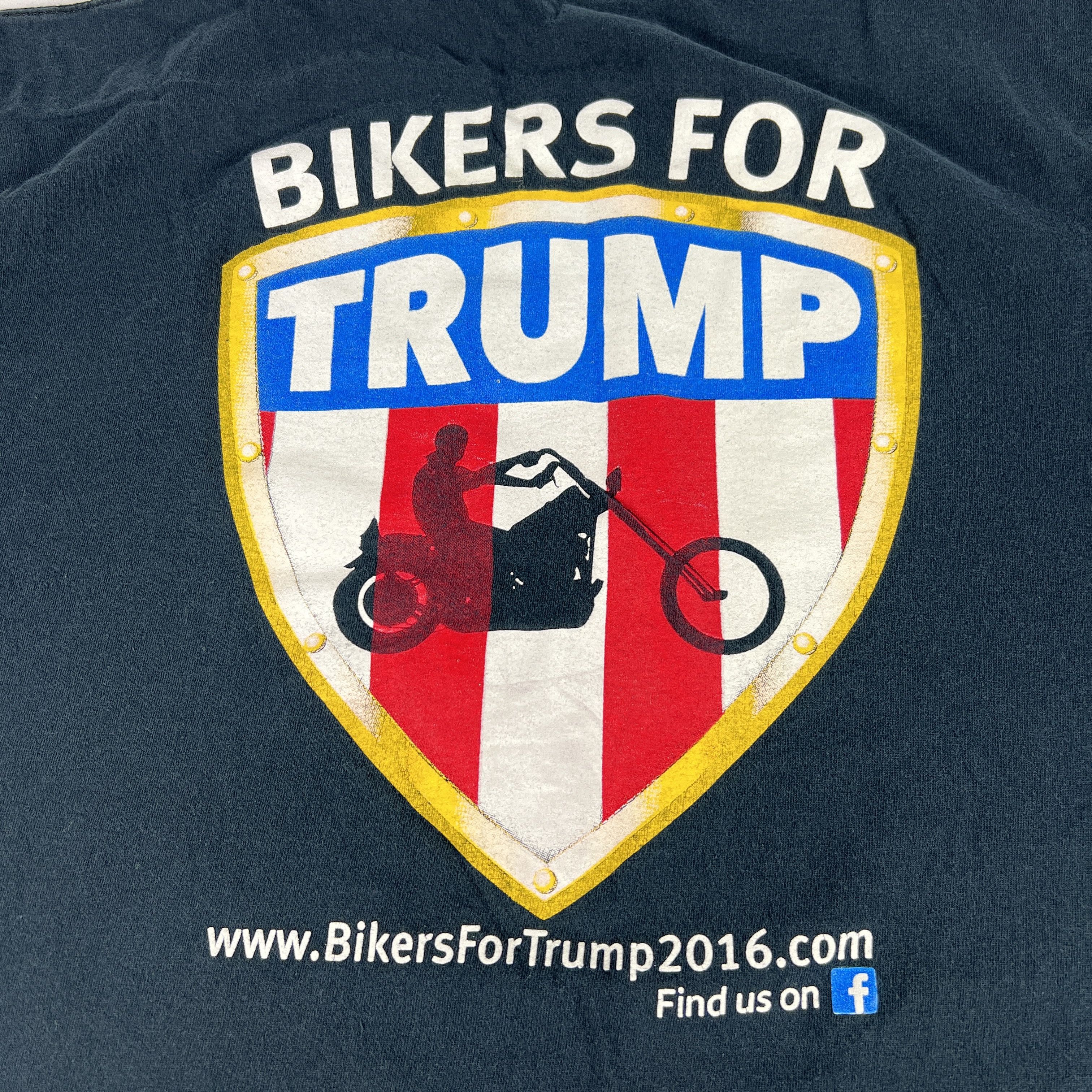 Donald Trump 2016 Bikers For Trump Political Shirt Faded Short Sleeve Tee Size US L / EU 52-54 / 3 - 7 Thumbnail