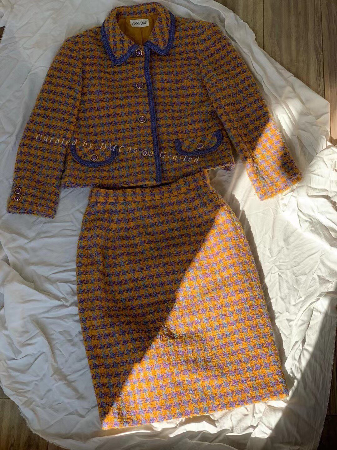 aNYthing Vintage Anydre Houndstooth Suit Size M / US 6-8 / IT 42-44 - 1 Thumbnail