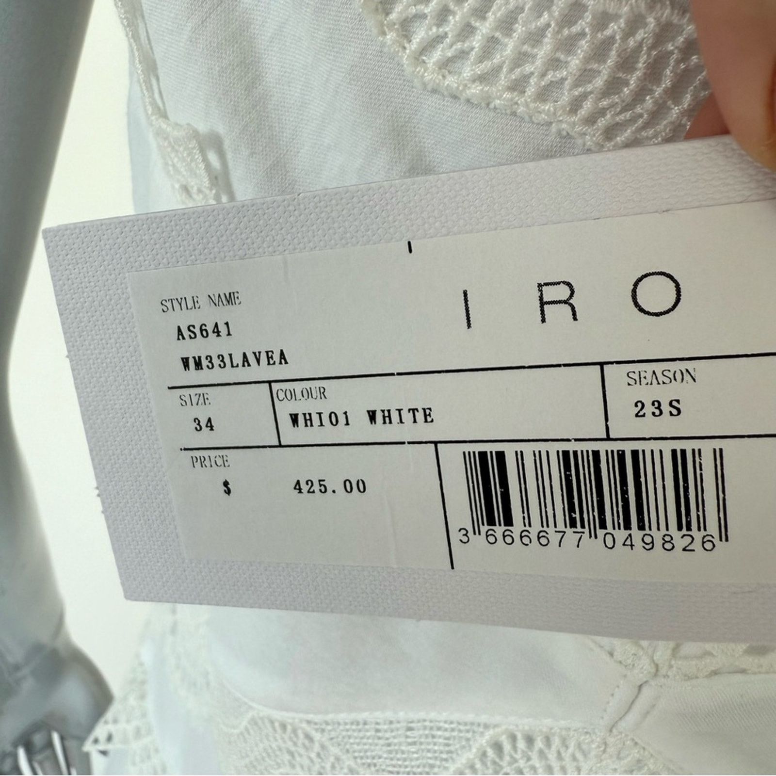 Iro NWT!! IRO white dress size 34 FR or 4 US Retail 495$ Size S / US 4 / IT 40 - 6 Thumbnail