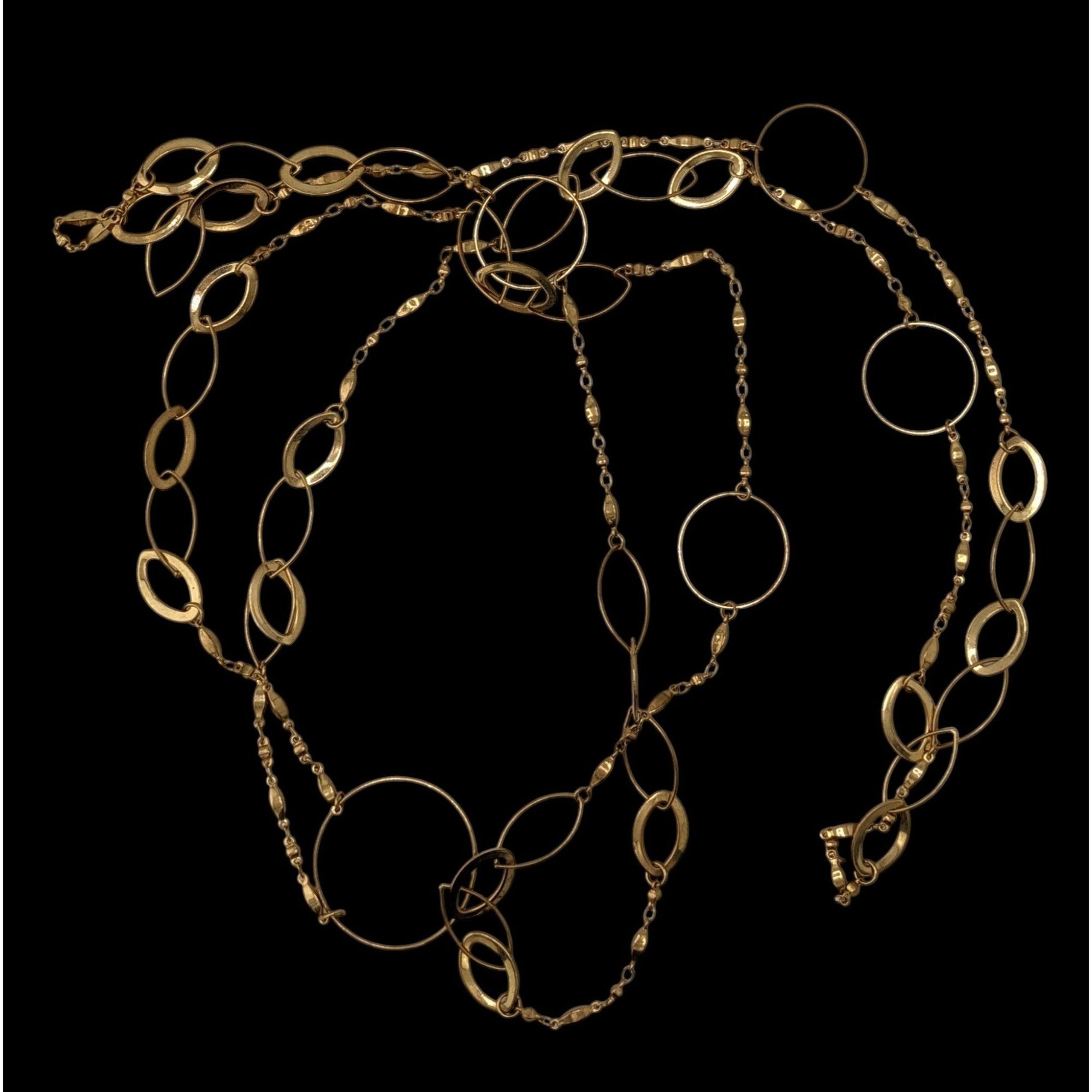 Other Abstract Glam Gold Tone Opera Chain Necklace With Assorted L Size ONE SIZE - 2 Thumbnail
