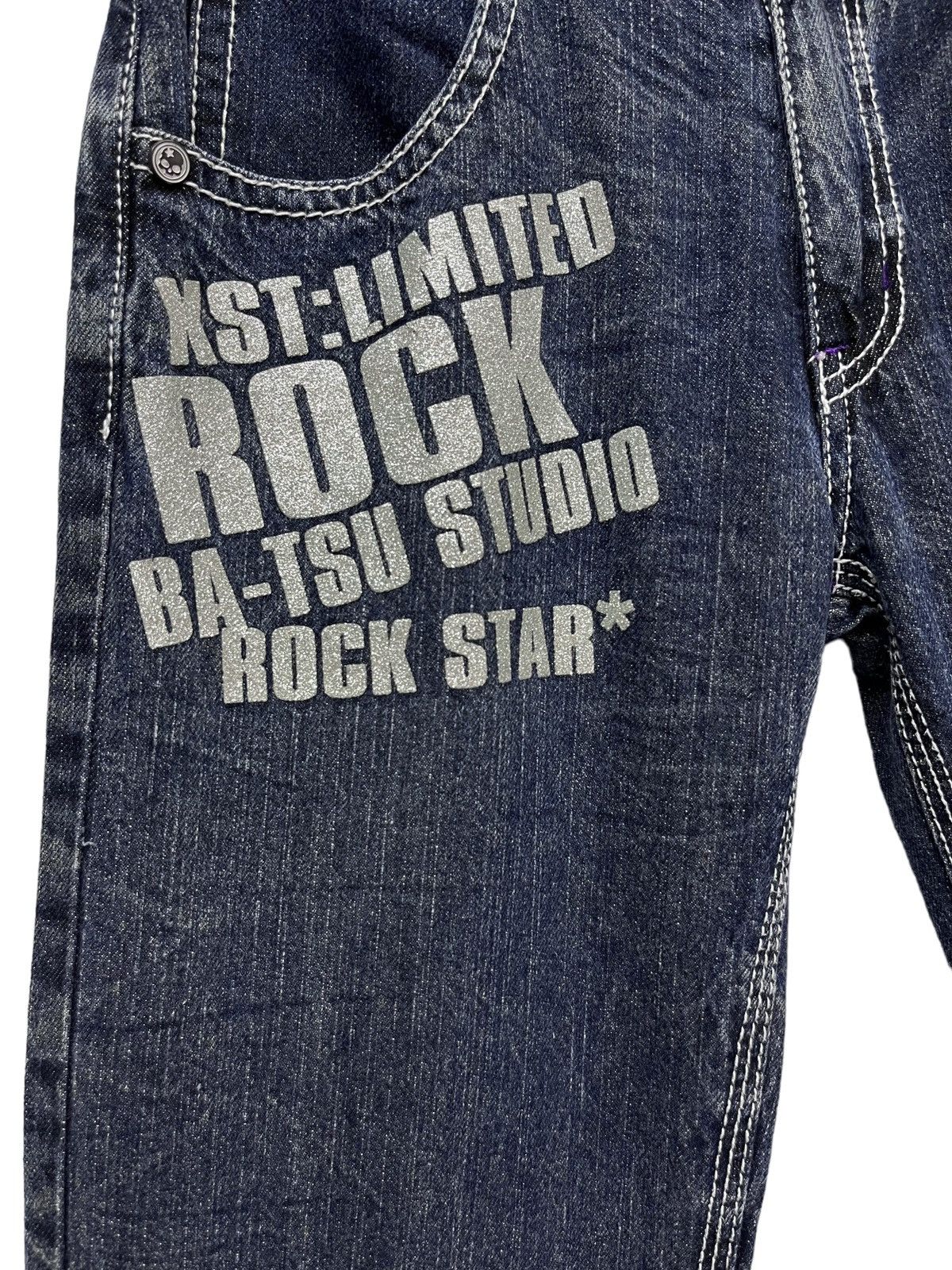 Rockstar Games 💀Vtg BATSU STUDIO Rock Star Multicolor Splash Painted Jeans Size US 29 - 5 Thumbnail