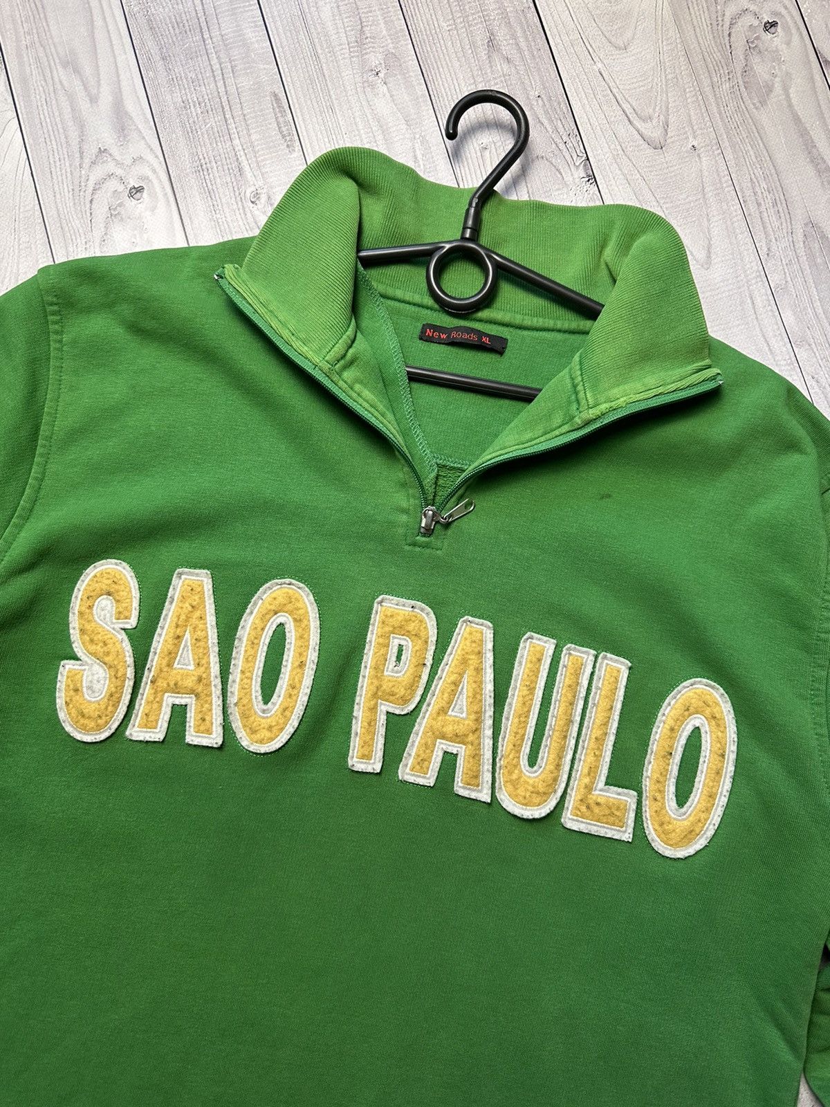 Vintage Vintage Sao Paolo soccer jacket green Brazil Brasil XL Size US XL / EU 56 / 4 - 3 Thumbnail