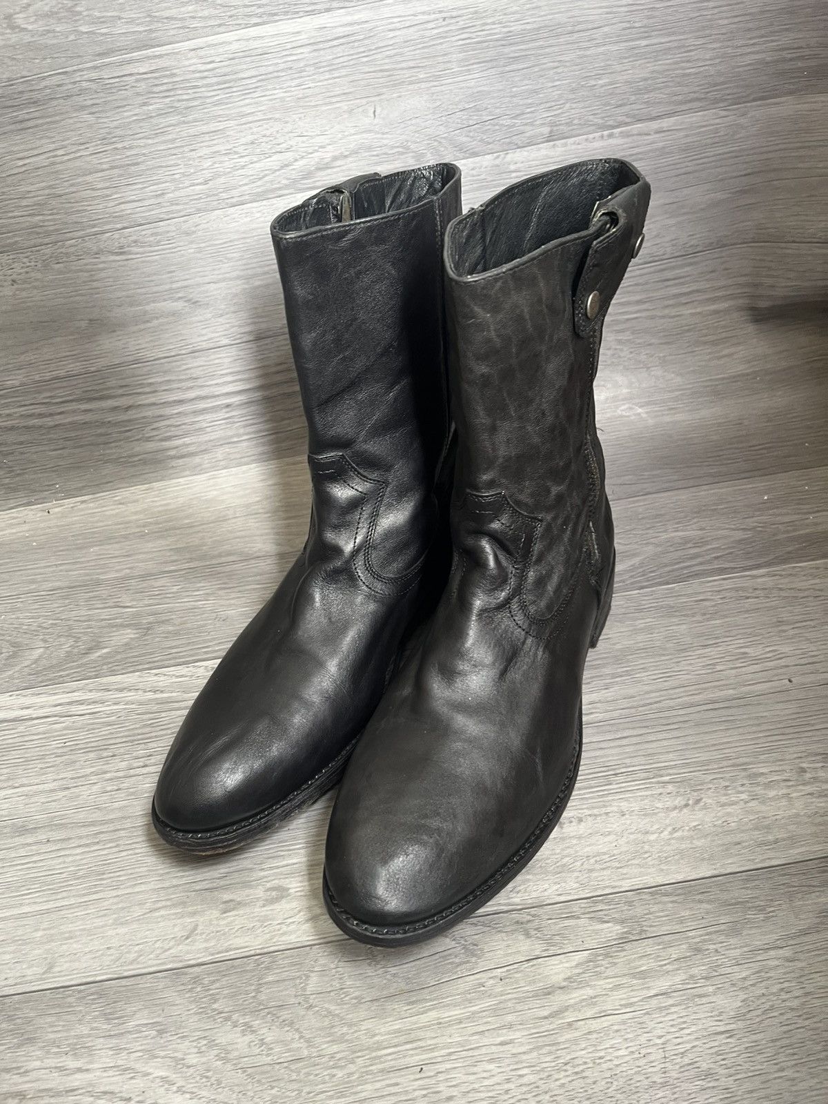Frye Frye moto leather boots,10.5 guidi,ccp,kimrii,14th addiction Size US 10.5 / EU 43-44 - 4 Thumbnail