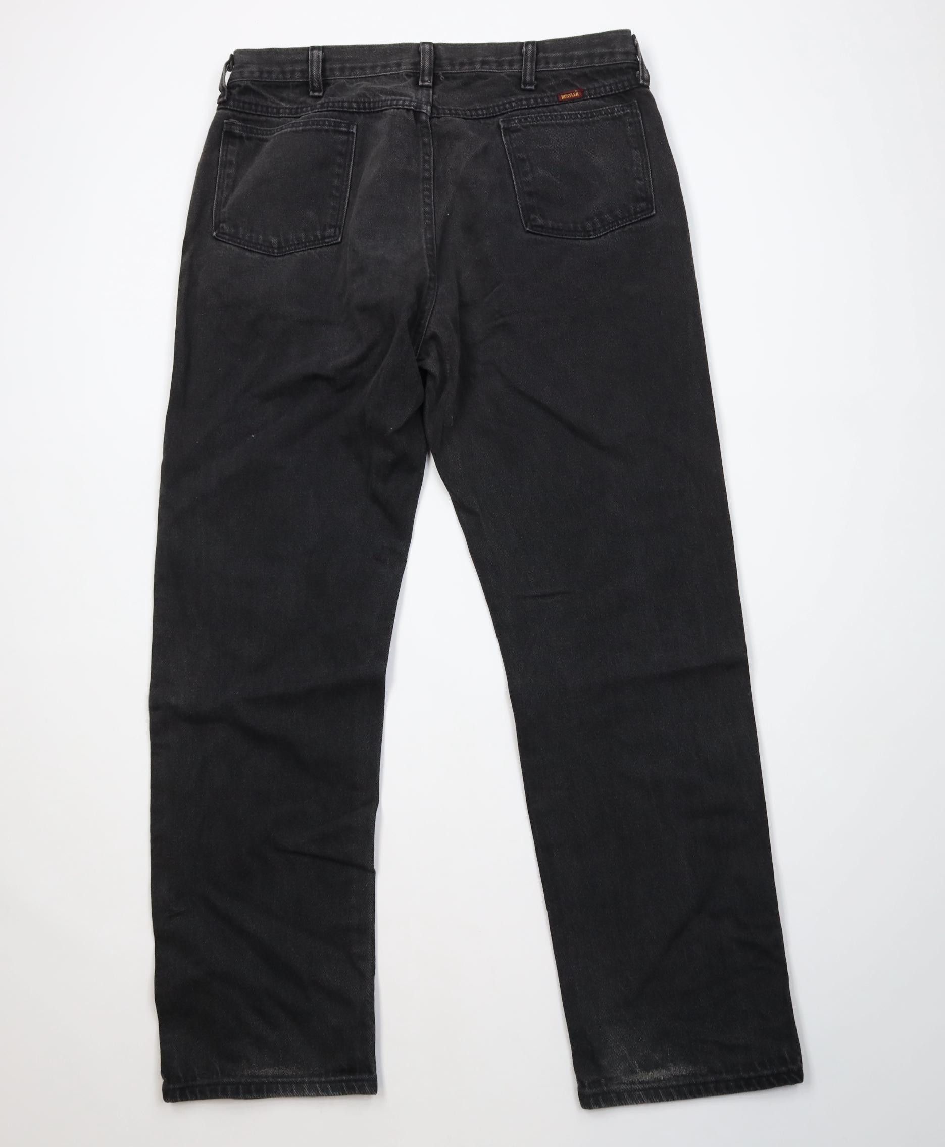 Vintage Vintage 90s Streetwear Straight Leg Denim Jeans Black Cotton Size US 36 / EU 52 - 9 Thumbnail