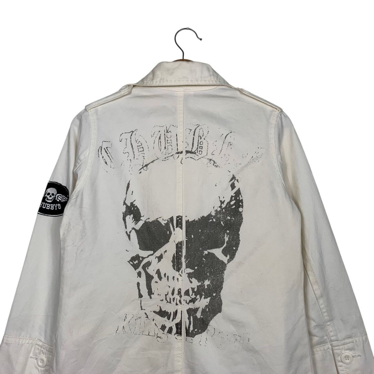 Japanese Brand × Vintage ☀️Rare!!Chubbygang skull white jacket Made in Japan Size US S / EU 44-46 / 1 - 6 Thumbnail