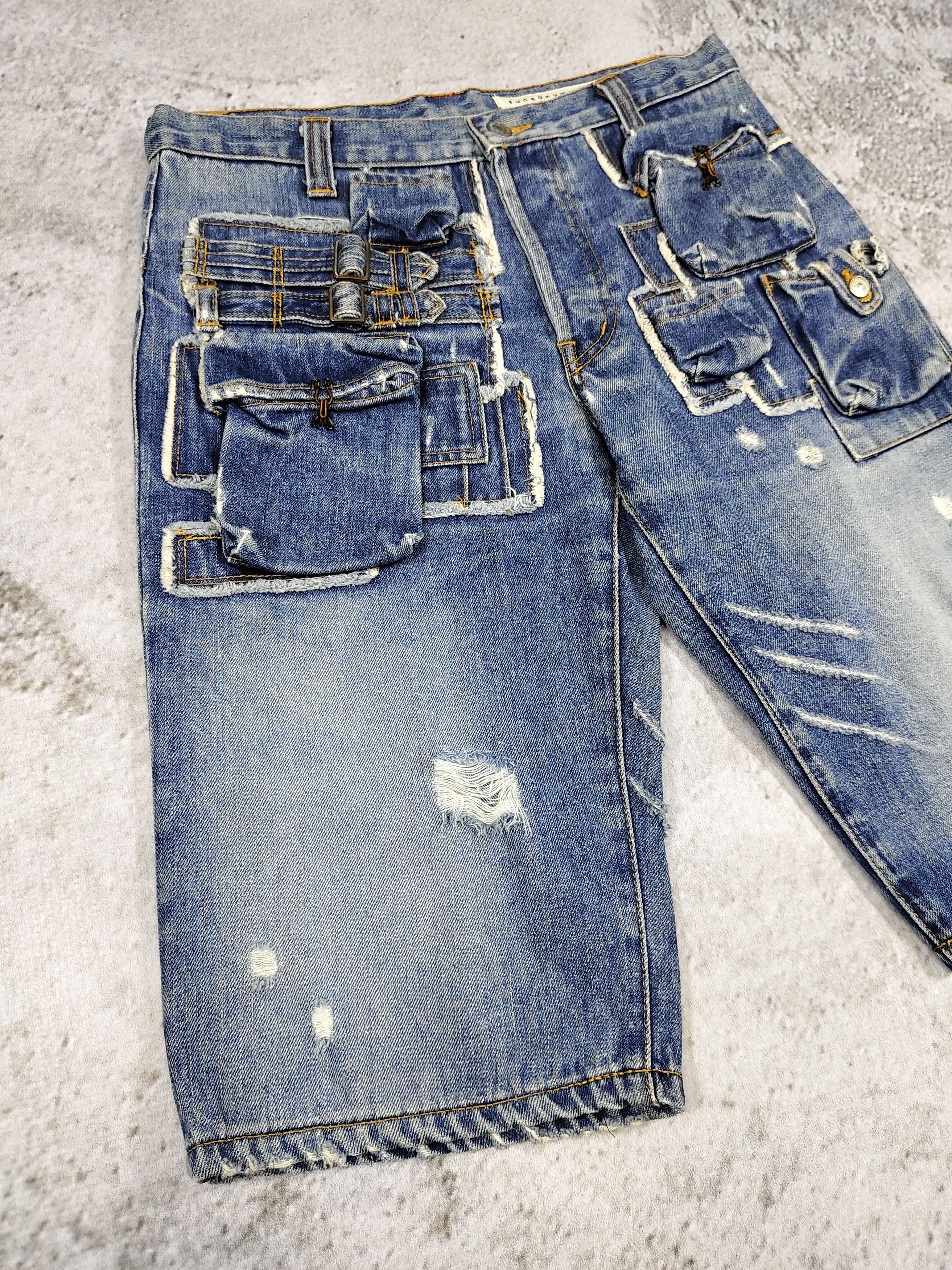 Issey Miyake 00s Sunao Kuwahara- Archive Multipocket Utility Distressed Size US 31 - 4 Thumbnail