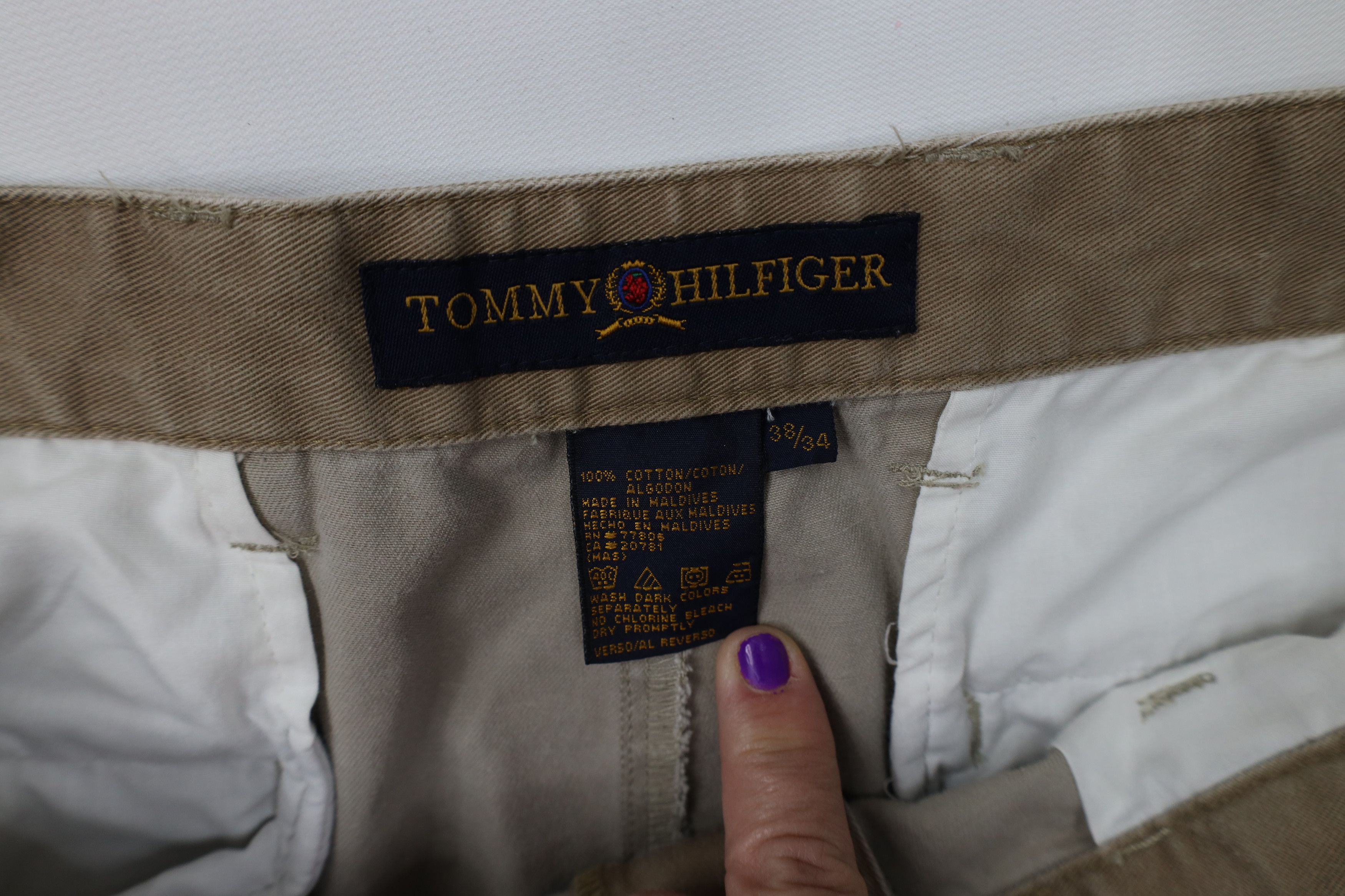 Tommy Hilfiger Vintage 90s Tommy Hilfiger Cuffed Wide Leg Chino Pants Size US 38 / EU 54 - 8 Thumbnail