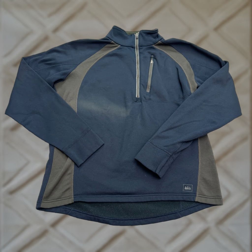 Vintage REI Co-Op Fleece 1/4 Zip Jacket Mens Large Blue Gray Outdoor Hiking Trekking Size US L / EU 52-54 / 3 - 1 Thumbnail