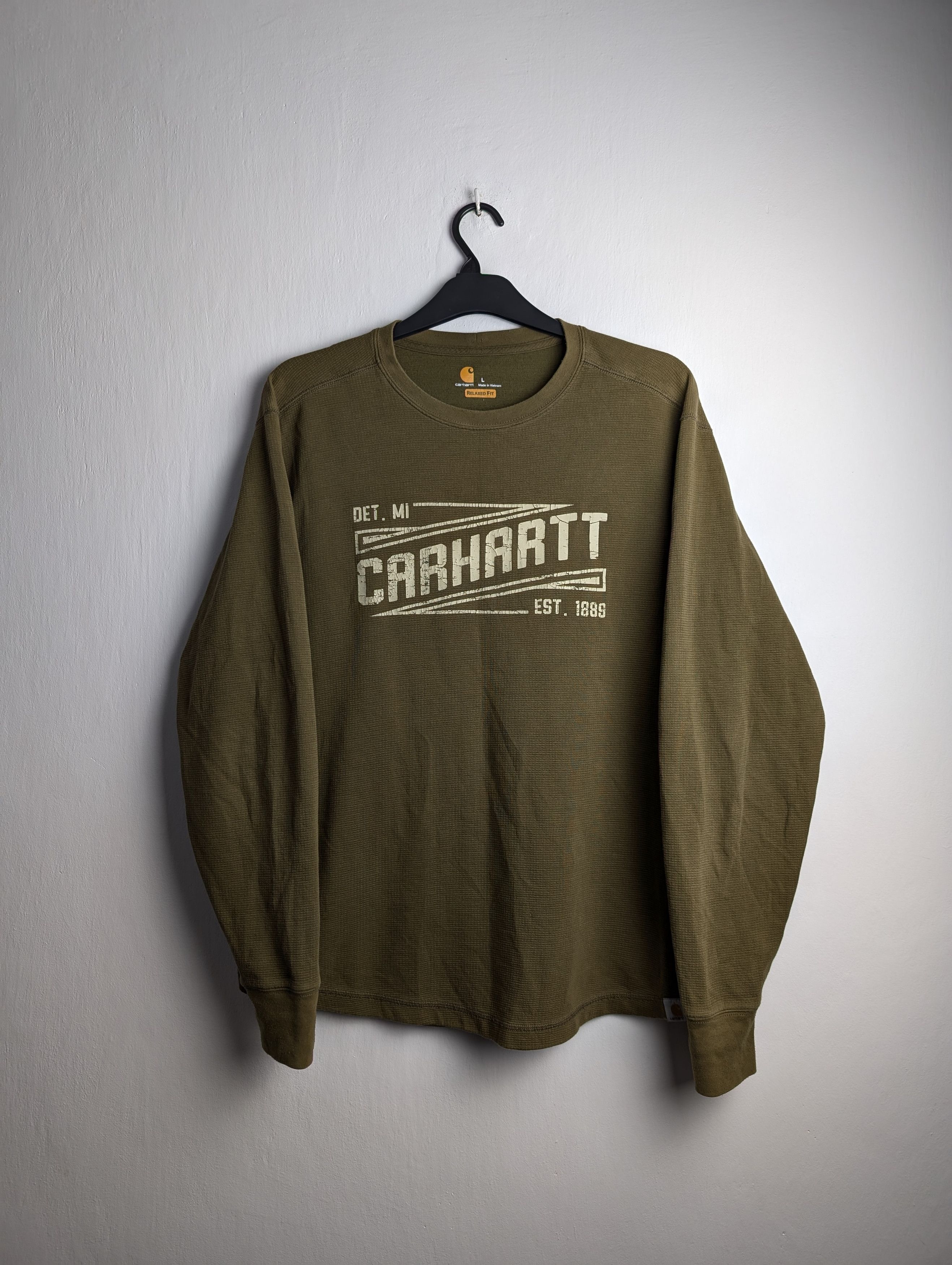 Carhartt × Carhartt Wip Khaki Green Carhartt WIP Long Sleeve T-Shirt Size US L / EU 52-54 / 3 - 1 Thumbnail