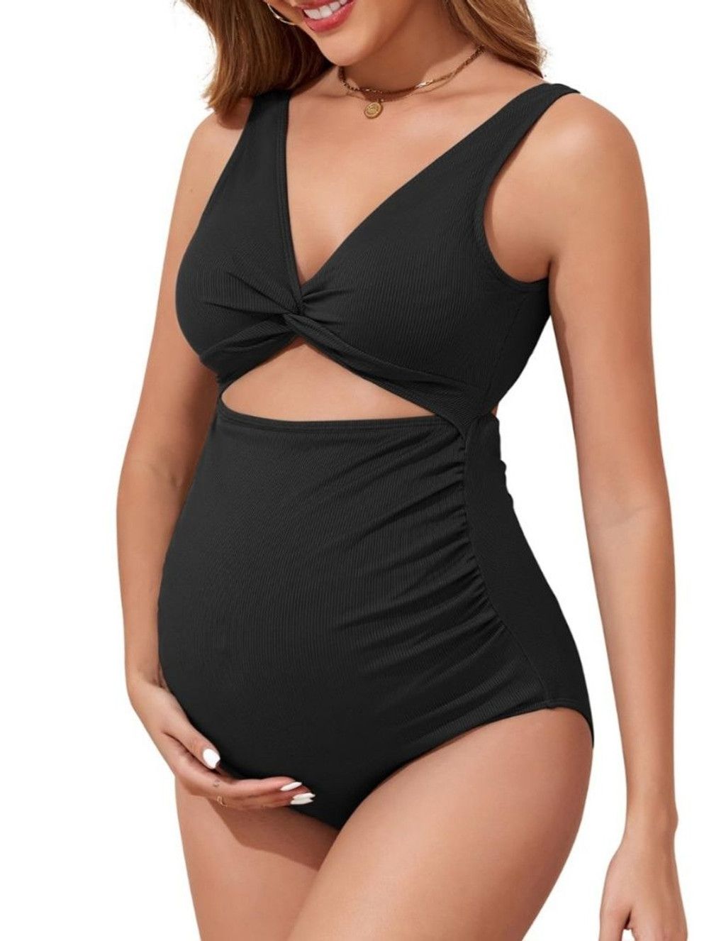 Other Stunning Women's Maternity One Piece Swimsuit L Black Size L / US 10 / IT 46 - 1 Thumbnail