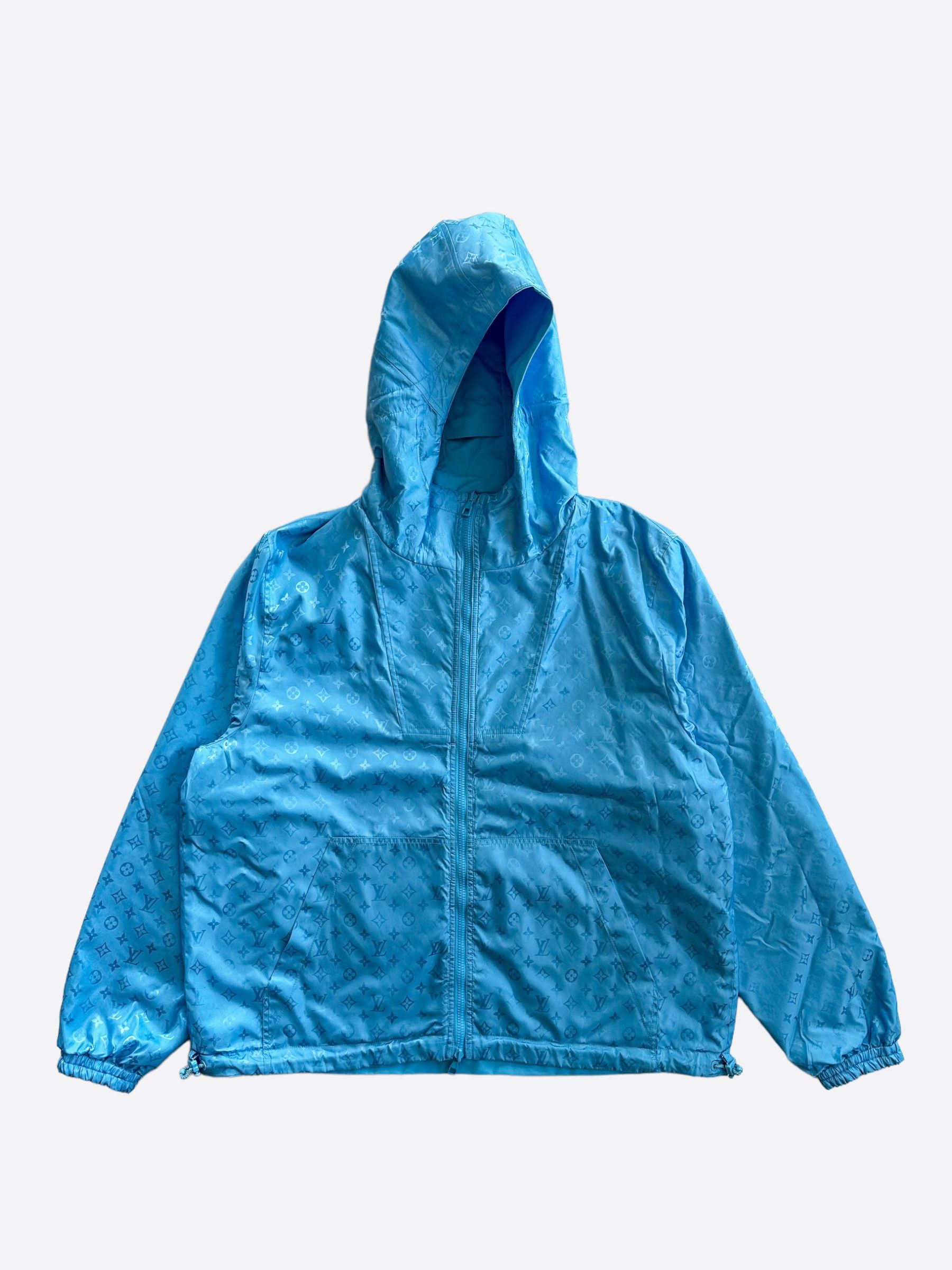 Image of Louis Vuitton Blue Monogram Reversible Windbreaker, Men's (Size 2XL)