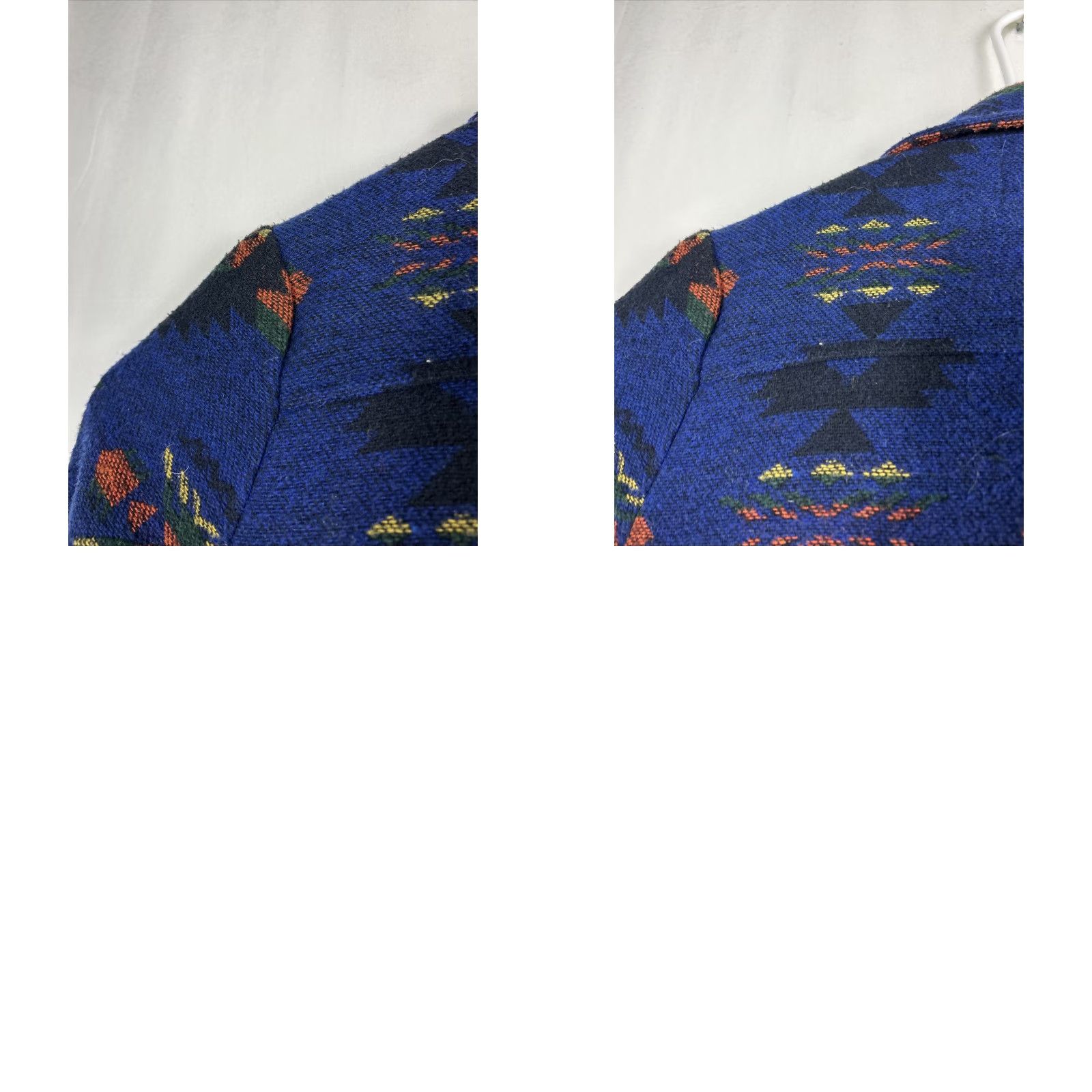 Vintage Blu Pepper Jacket Womens M Blue Zip Up Moto Style Southwest Aztec Cropped Size M / US 6-8 / IT 42-44 - 10 Thumbnail