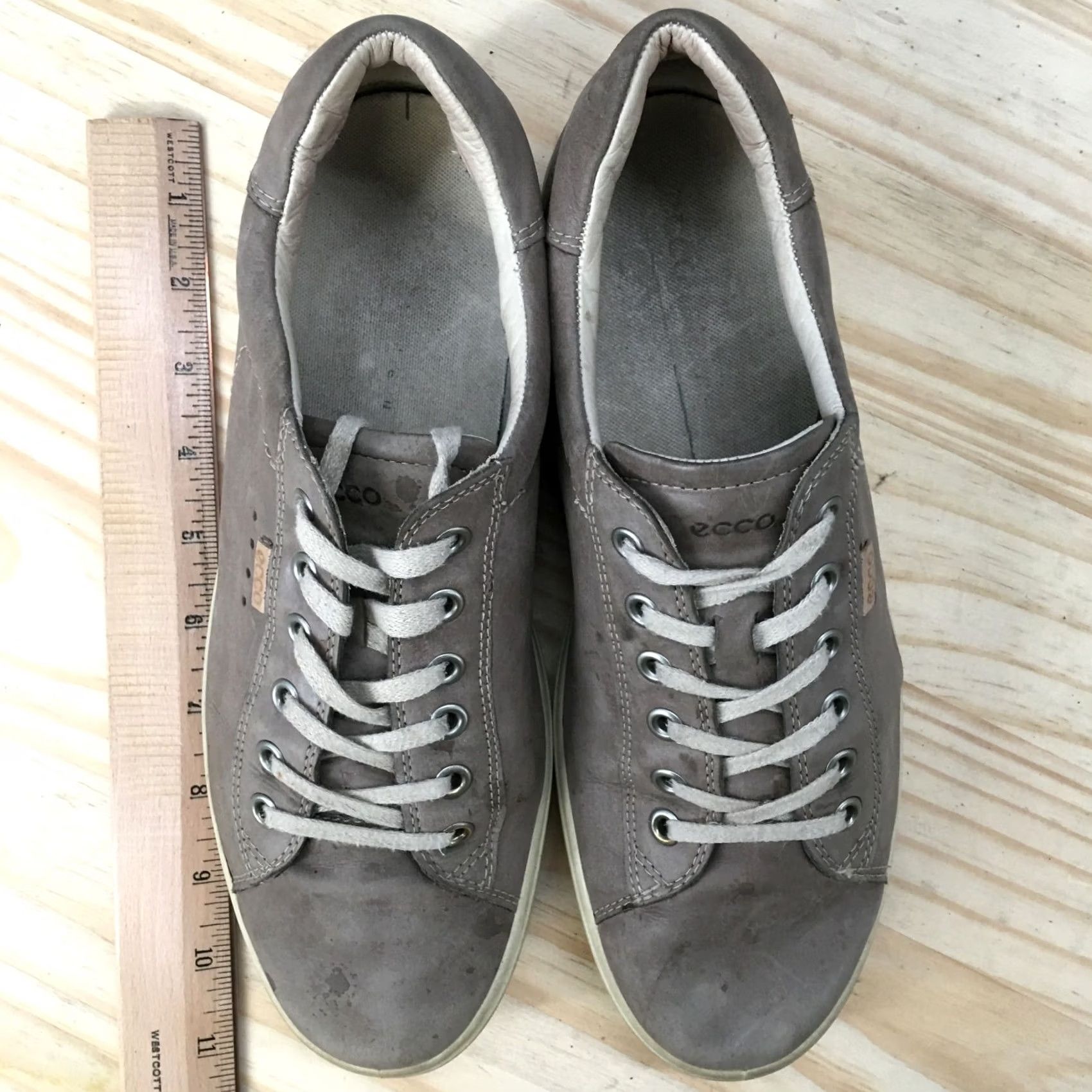 Ecco ECCO Shoes Womens Casual Sneakers Leather Low Top Grey Lace Up Comfort Size S / US 4 / IT 40 - 6 Thumbnail
