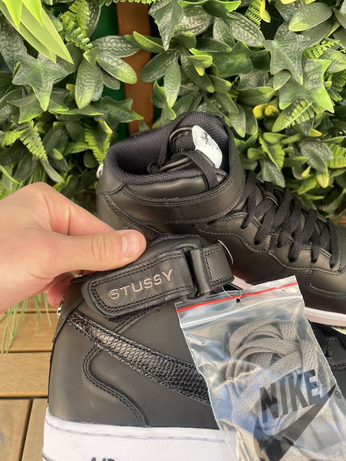 Nike × Stussy Nike x Stüssy Air Force 1 Mid "Black Snakeskin" Size US 9.5 / EU 42-43 - 9 Thumbnail
