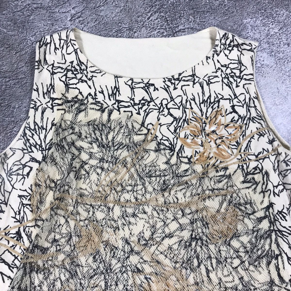 Vintage Vintage 90s Abstract All Over Print Tank Top Grunge Baggy L Size L / US 10 / IT 46 - 2 Thumbnail