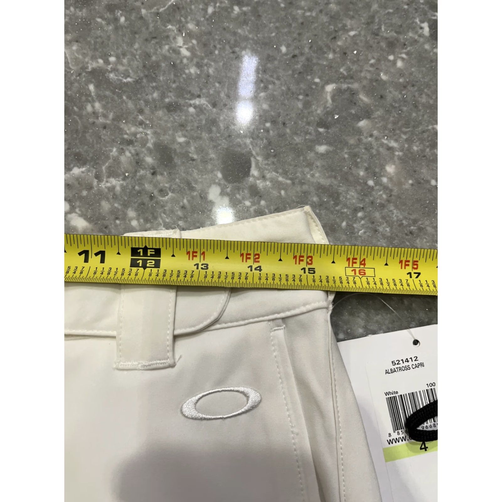 Oakley OAKLEY Albatross Stretch Cropped Pants Capri Women's 4 White Regular Tapered Leg Active Golf Hiking Cycling Size 27" / US 4 / IT 40 - 6 Thumbnail