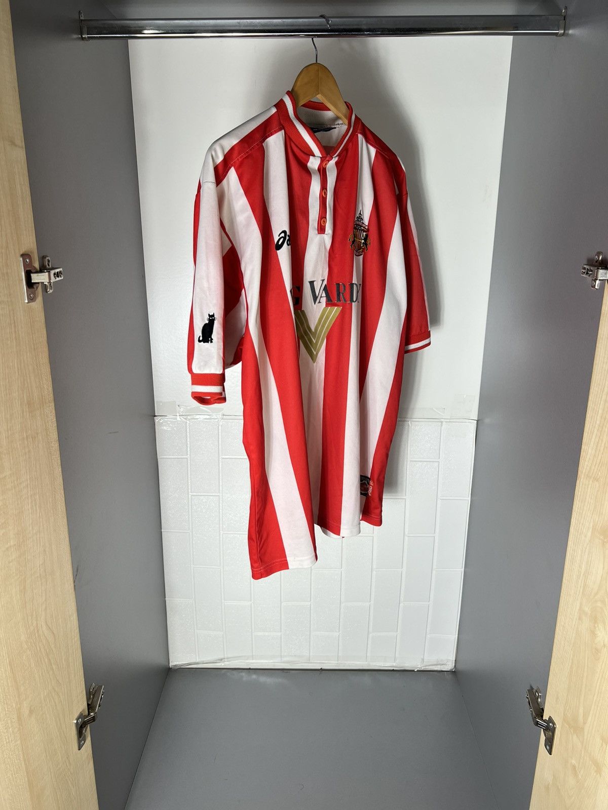 Asics VINTAGE ASICS FC SUNDERLAND ENGLAND SOCCER JERSEY RETRO 90s Size US XXL / EU 58 / 5 - 4 Thumbnail