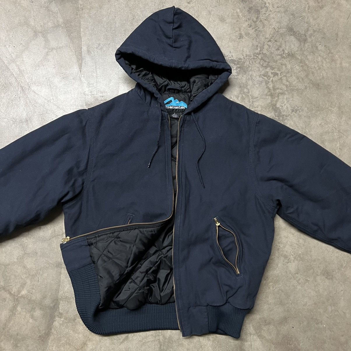 Ben Davis × Carhartt × Dickies Vintage 2000’s Tri-Mountain Workwear Full-Zip Hooded Jacket Size US S / EU 44-46 / 1 - 3 Thumbnail