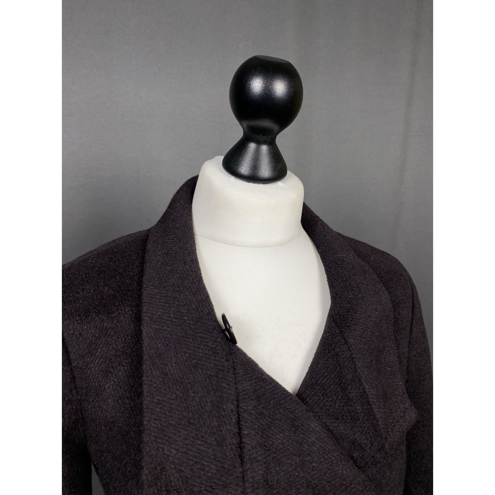 Loro Piana Loro Piana Herringbone Women's Purple Wool Double Breasted P Size M / US 6-8 / IT 42-44 - 6 Thumbnail