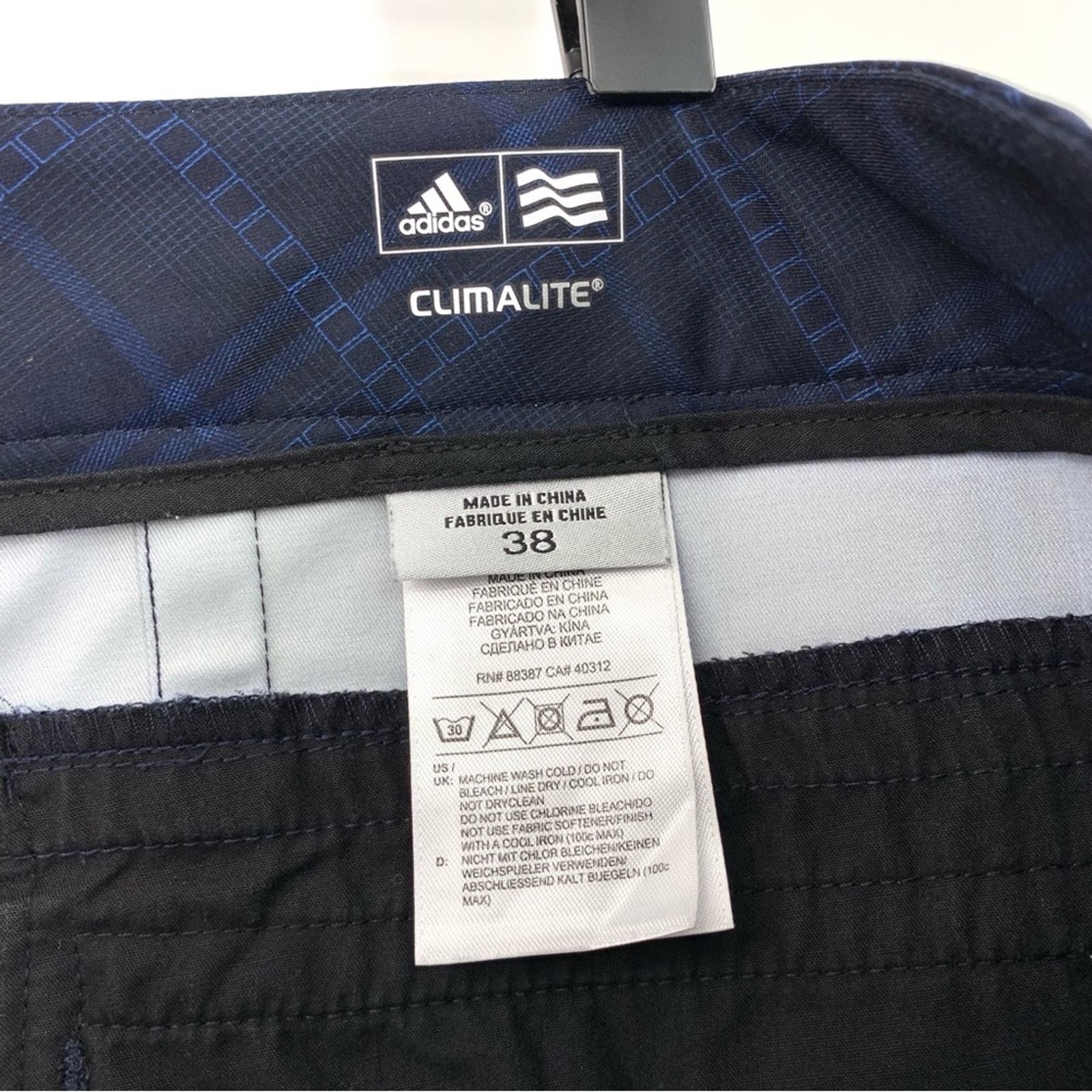 Adidas ADIDAS Climalite Casual Shorts Plaid Navy Blue 38 Size US 38 / EU 54 - 5 Thumbnail