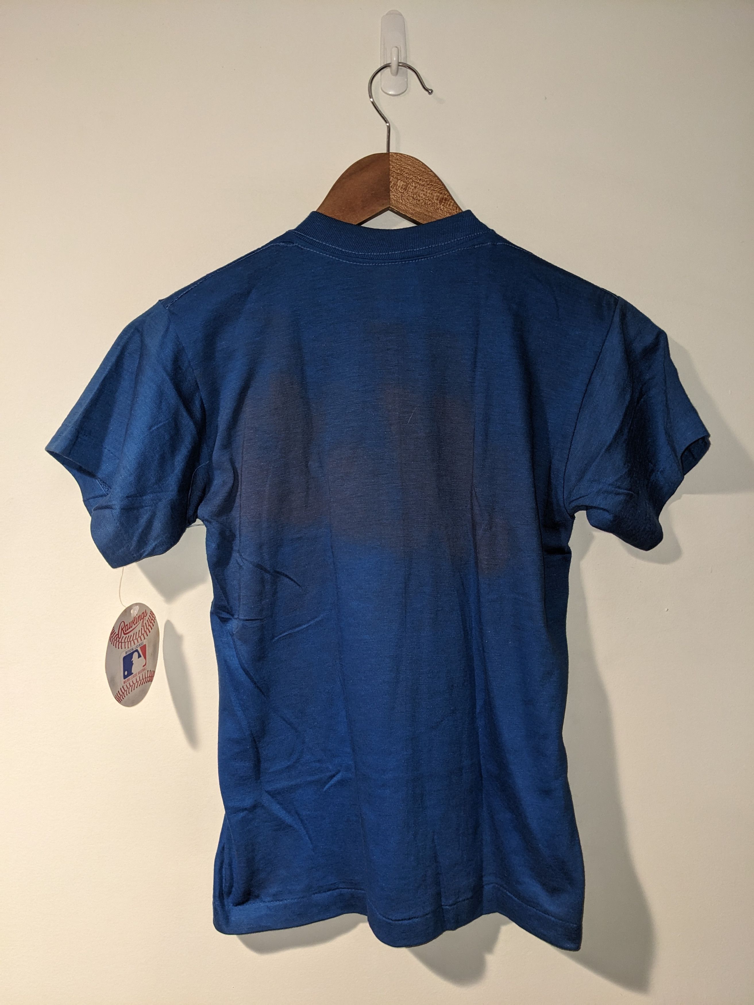 MLB × Vintage Vintage 80s New York Mets Rawlings Blue YOUTH Large T-Shirt Size US L / EU 52-54 / 3 - 9 Thumbnail