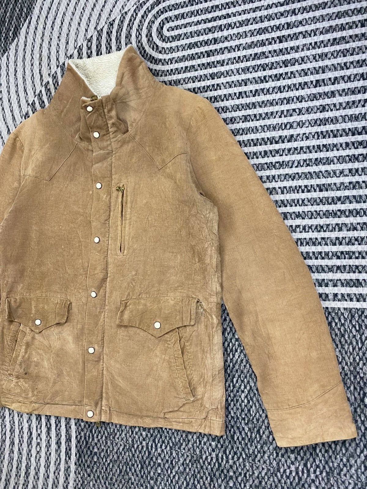 Ships Jet Blue Vintage Ships Jet Blue Sherpa Collar Corduroy Chore Jacket Size US M / EU 48-50 / 2 - 4 Thumbnail