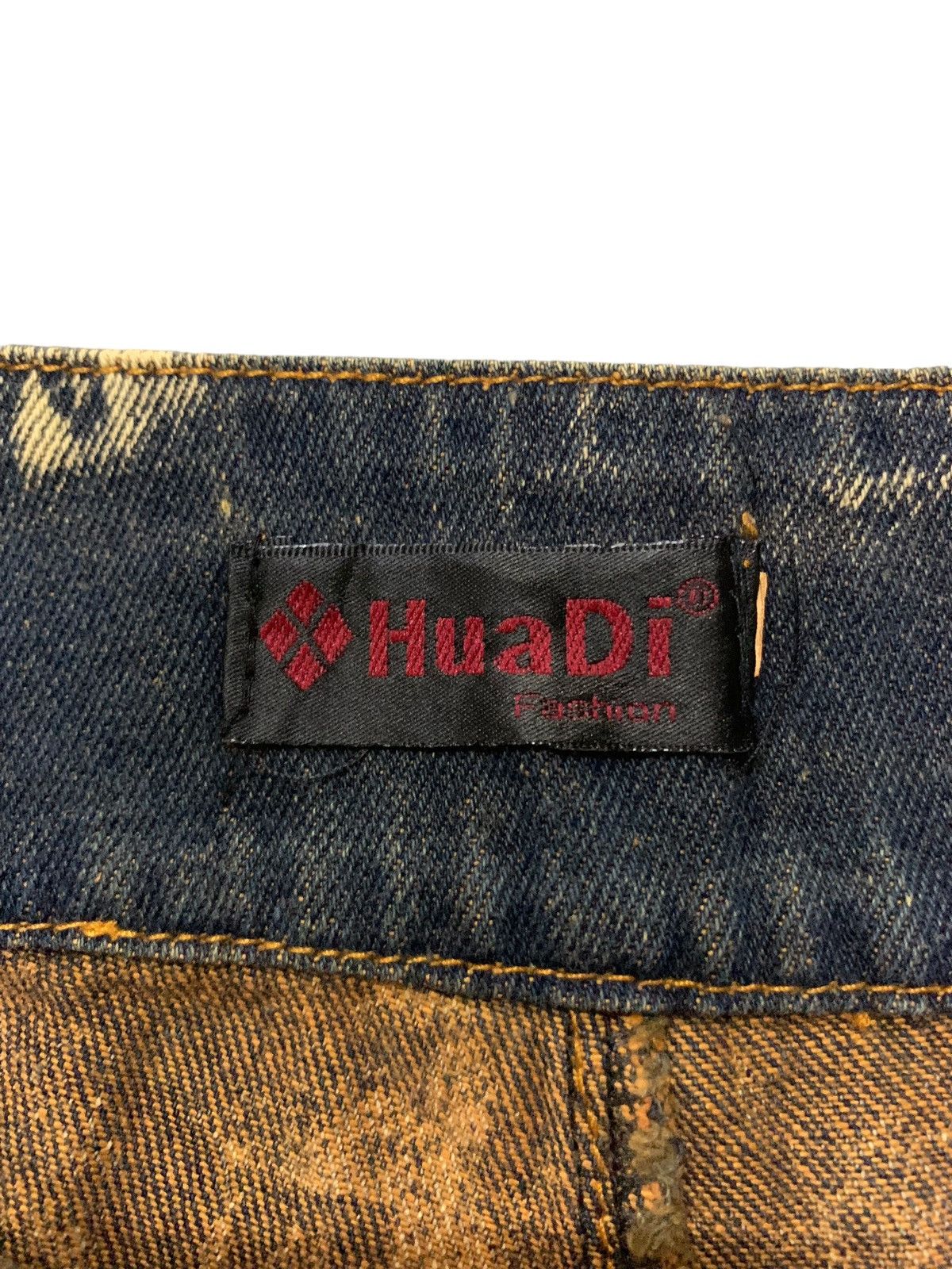 Japanese Brand × Tornado Mart HuaDi Japan Abstracts Circle Mud Rust Flared Denim Pants Size US 29 - 14 Thumbnail