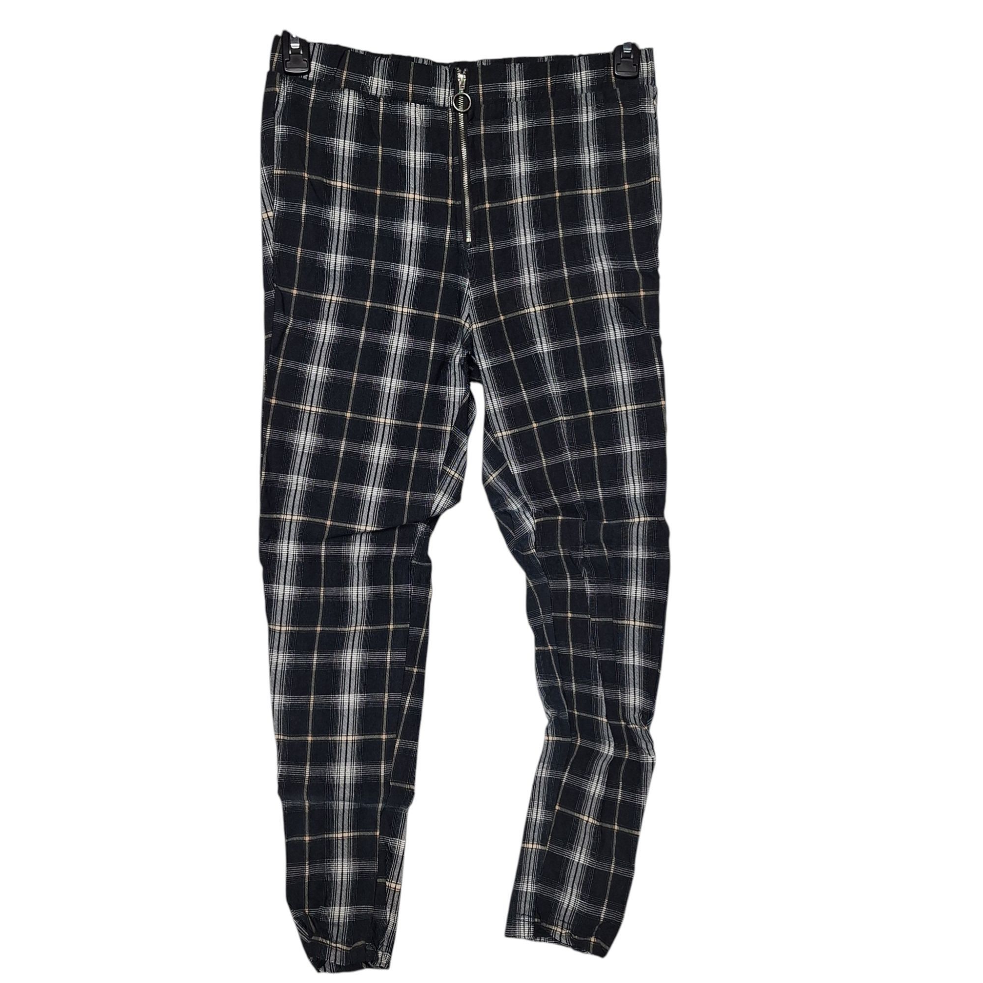 rue21 Rue21 Plus Plaid Zip Front Pants Tapered Skinny Academia Gru Size 31" - 2 Thumbnail