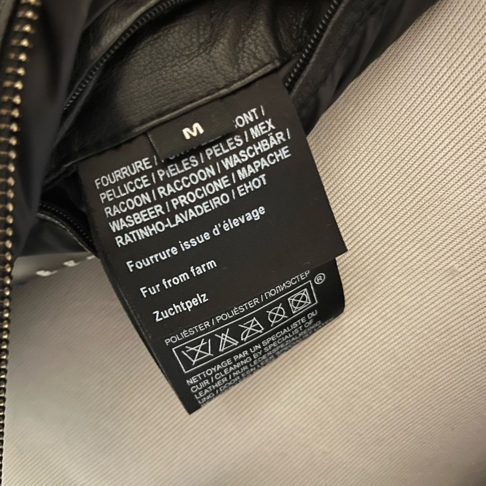 OAK OAKWOOD-Black Jelly Leather Jacket-Sz M -lambskin/racoon fur Size M / US 6-8 / IT 42-44 - 5 Thumbnail