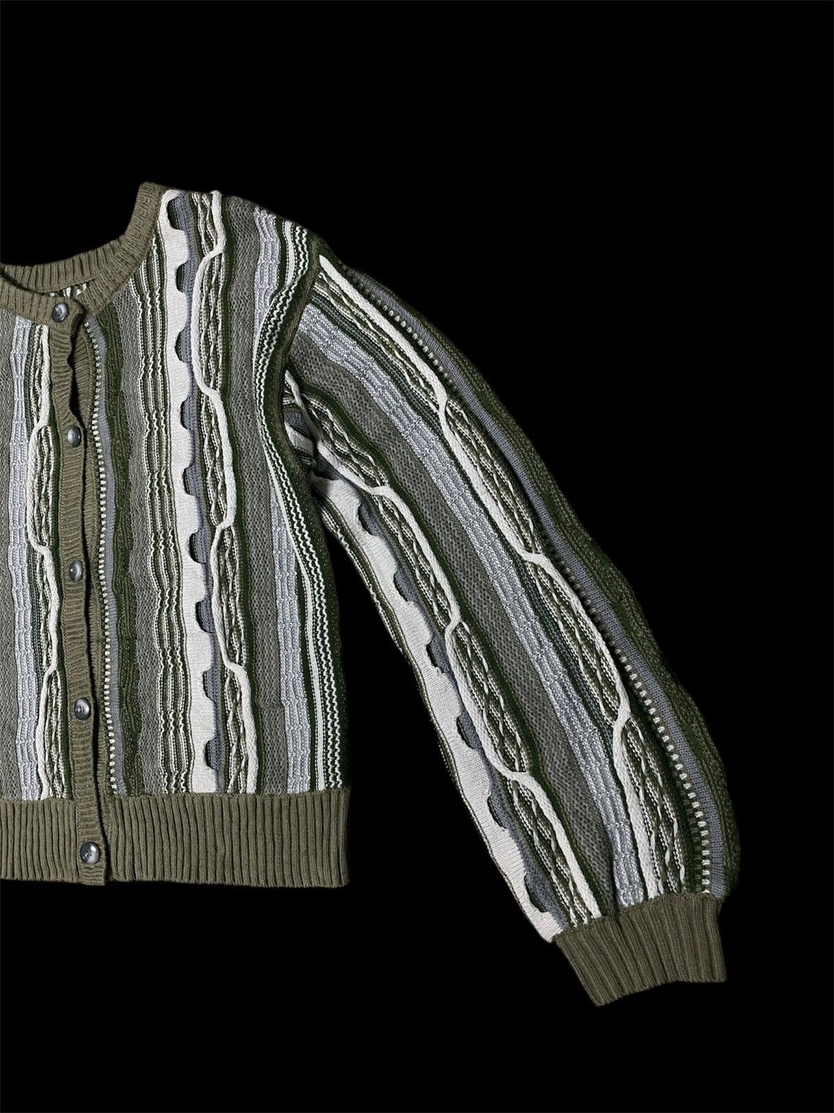 Vintage Vintage Coloured Cable Knit Boxy Cardigans Size US M / EU 48-50 / 2 - 2 Thumbnail