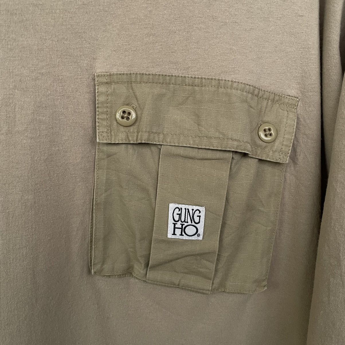 Japanese Brand × Vintage Gung Ho Military Single Pocket Blank Reissue T Shirt Size US XXL / EU 58 / 5 - 2 Thumbnail