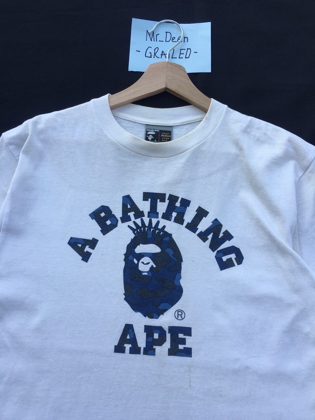 Bape RARE Vintage BAPE New York College Camo logo T-Shirt Size US M / EU 48-50 / 2 - 3 Thumbnail
