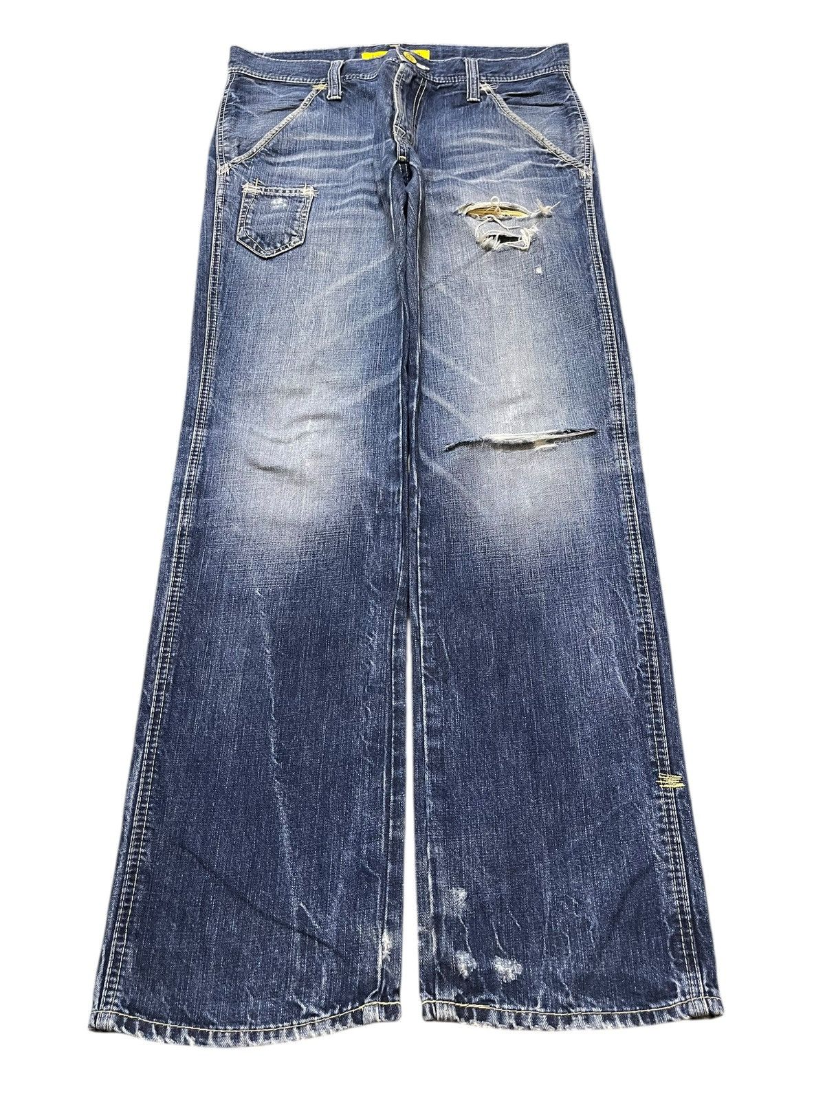 Levi's Vintage 90s Levis 502 Faded Wash Distress Style Loose Jeans Size US 32 / EU 48 - 1 Thumbnail