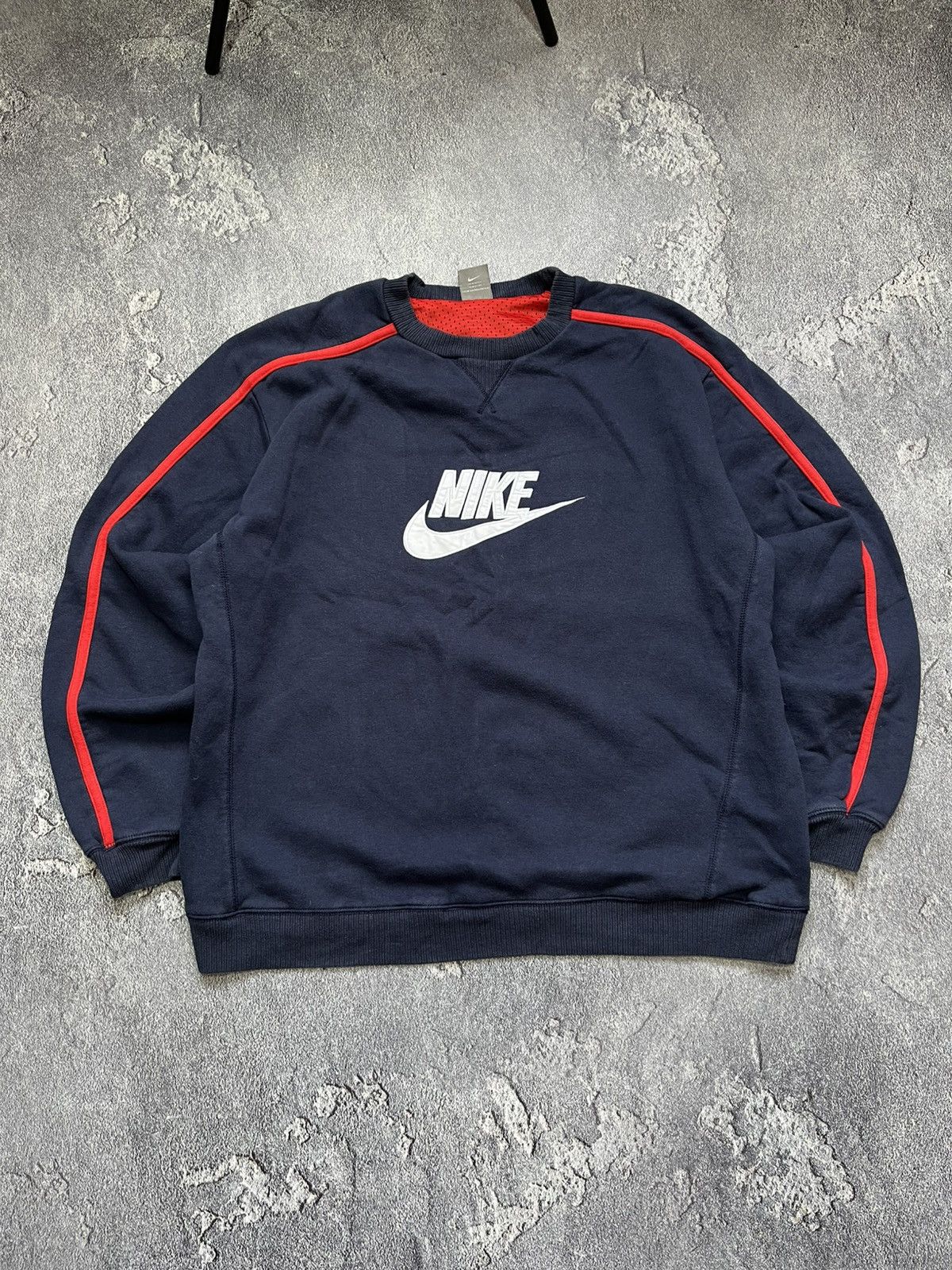 Vintage 90s Vintage Nike Sweatshirt Centr Big Logo Swoosh Size US XL / EU 56 / 4 - 1 Thumbnail