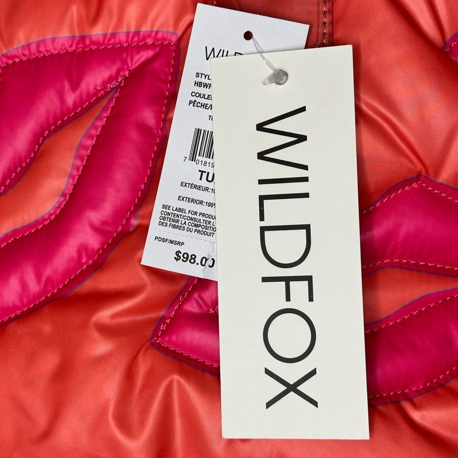 Wildfox NWT Wild Fox Plush Quilted Lips Large Tote Size ONE SIZE - 3 Thumbnail