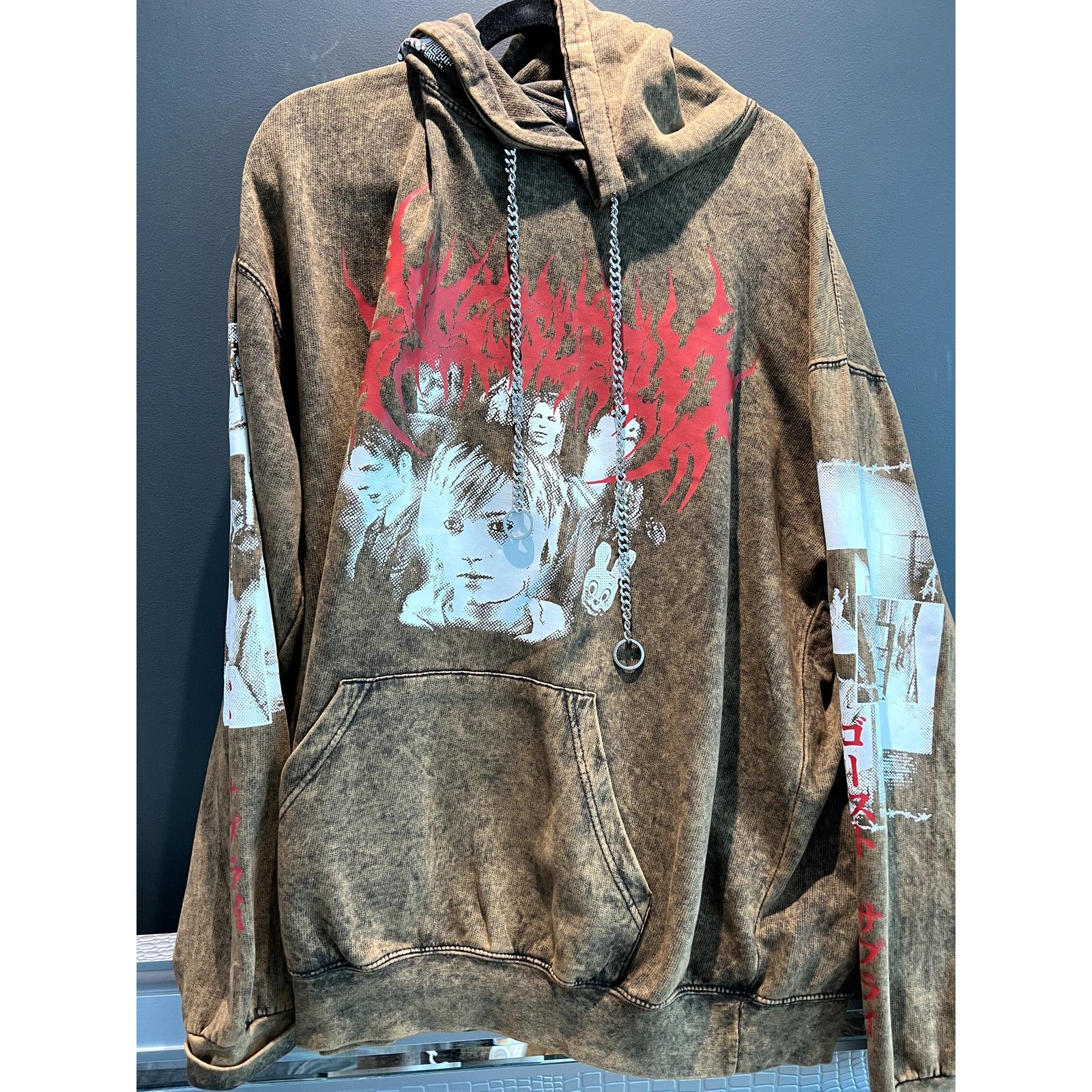 Other NEW GhostSupply Silent Hill Hoodie w/ Chain Brown Acid Large Size US L / EU 52-54 / 3 - 1 Thumbnail