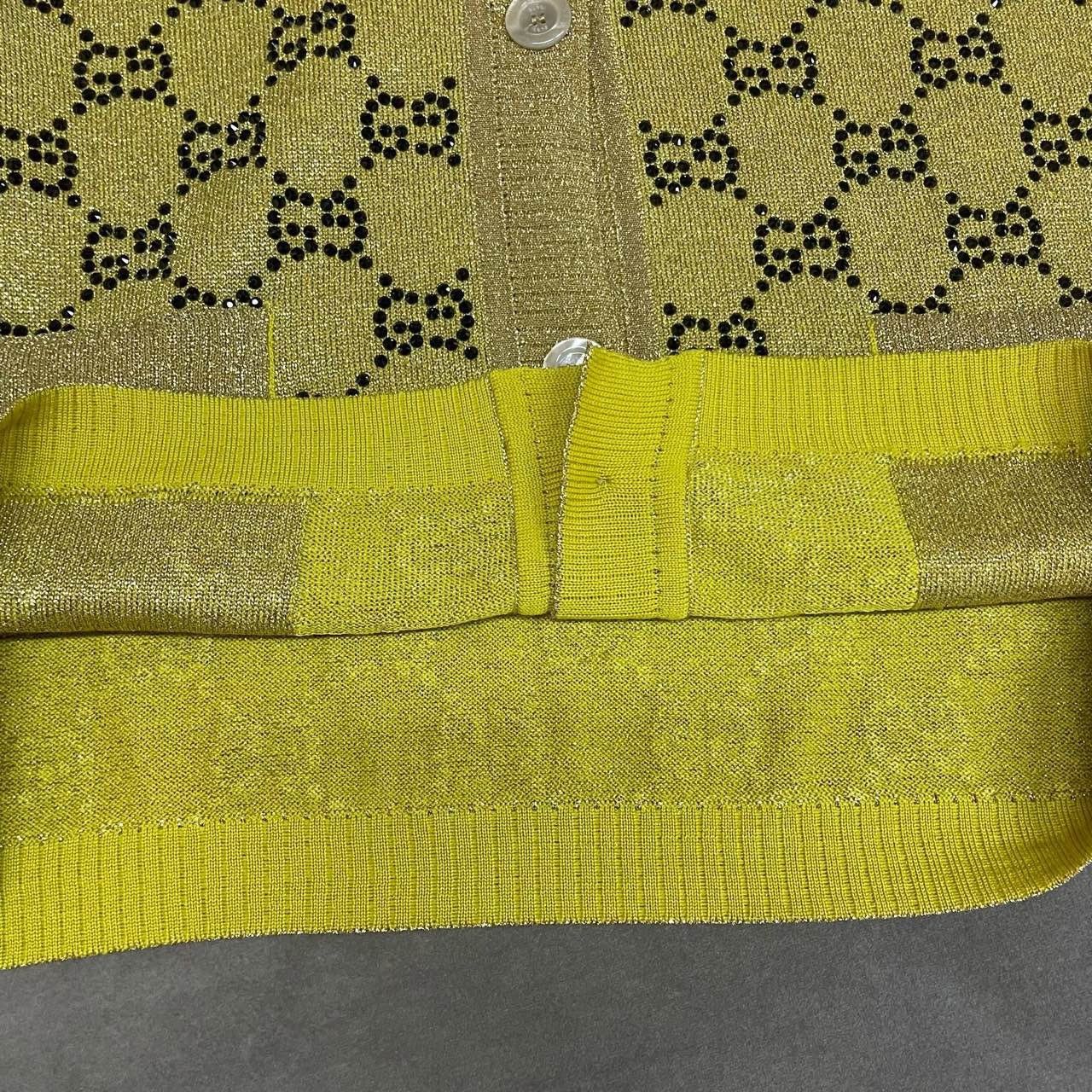 Gucci Gucci Gold rhinestone full-print cardigan sweater 2501-Next Size US S / EU 44-46 / 1 - 7 Thumbnail