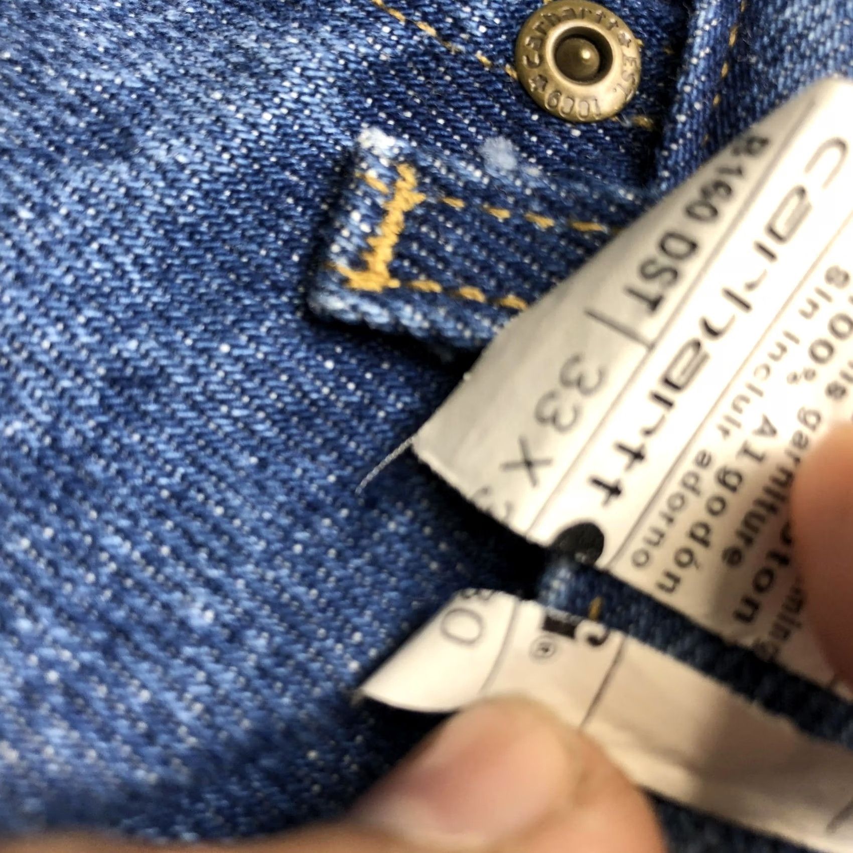 Carhartt Carhartt Jeans Mens 33x30 Blue B160 DST Relaxed Straight Denim Pants Size US 33 - 5 Thumbnail